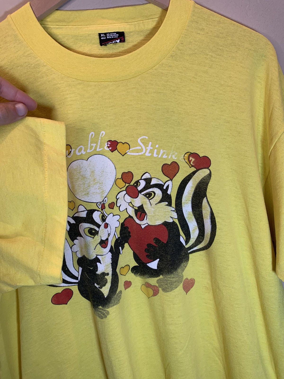 Vintage RARE Vintage Lovable Stinker Skunks Cute Single Stitch Shirt Size US XL / EU 56 / 4 - 3 Thumbnail