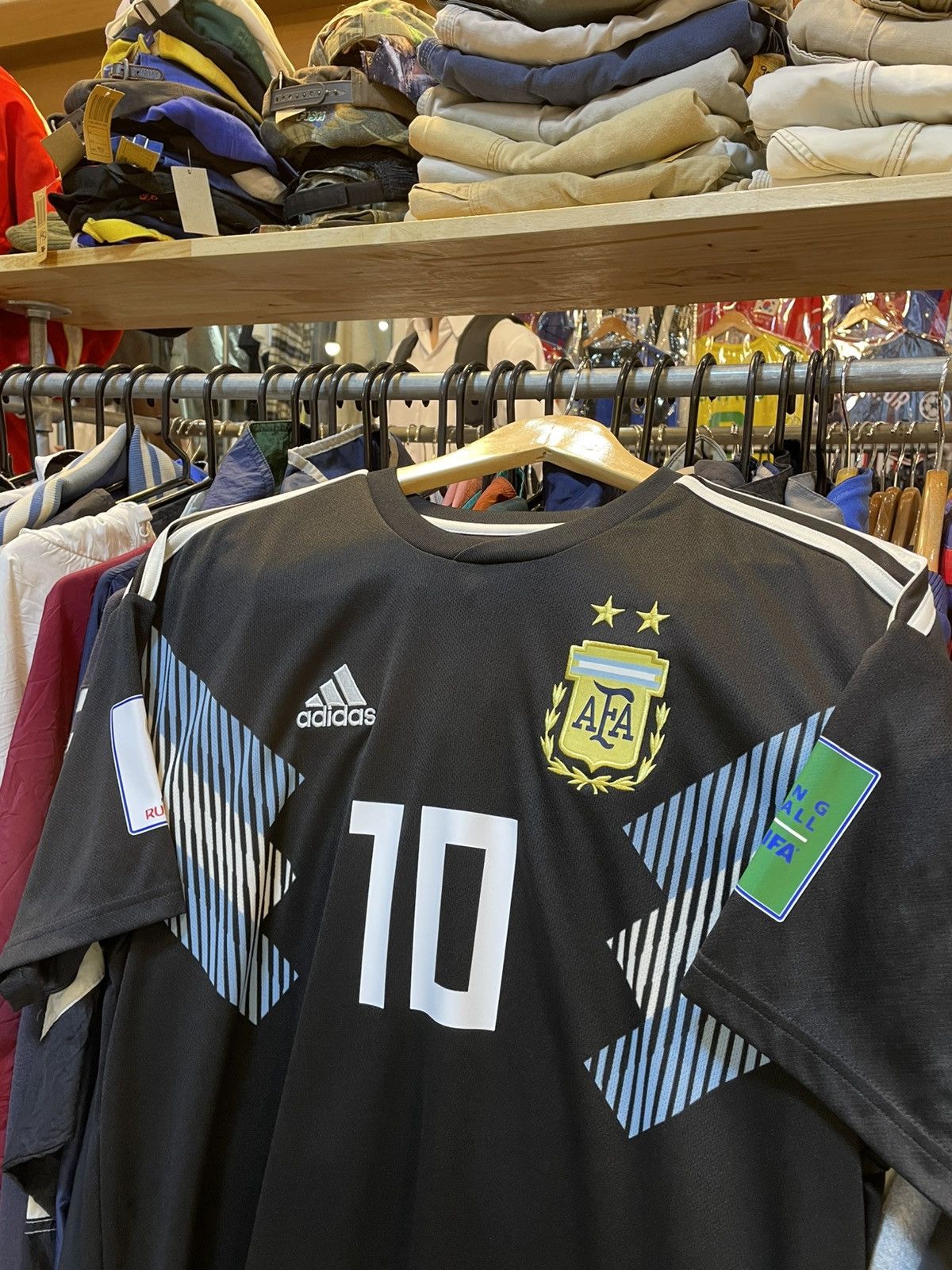 Adidas 2017 Argentina Away Kit Messi 10 Size US M / EU 48-50 / 2 - 2 Thumbnail