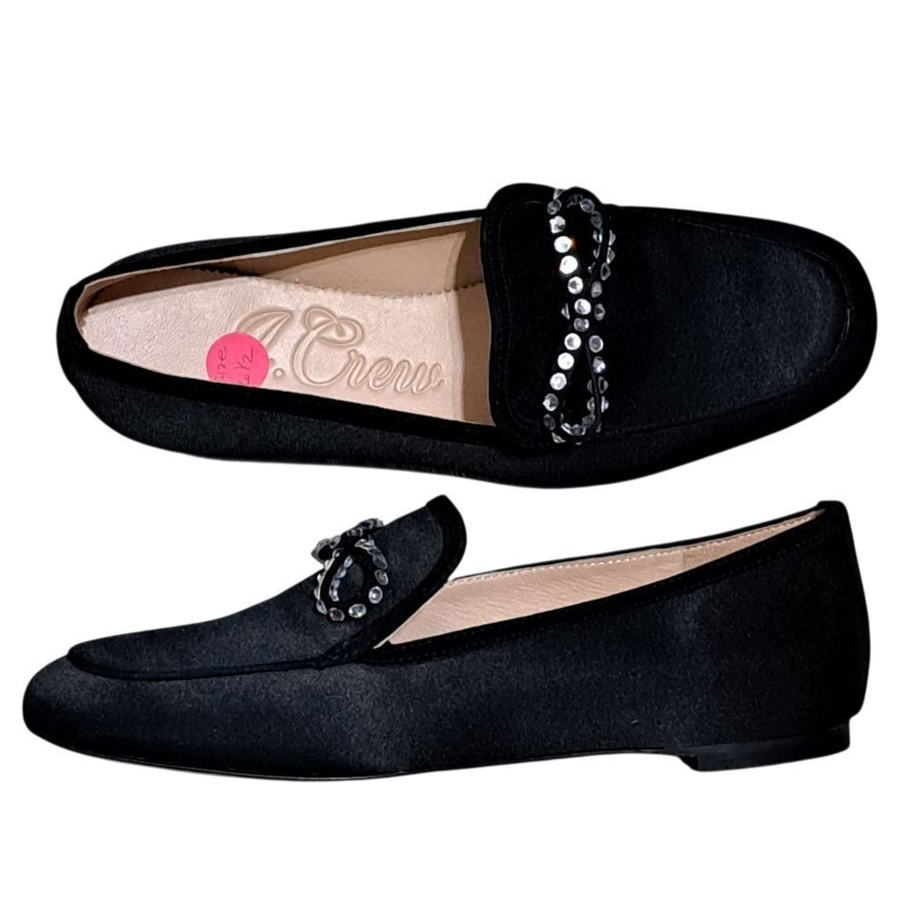 J.Crew J. Crew Marie Bow Elegant Slip On Loafers Rhinestone Detail Size US 6.5 / IT 36.5 - 1 Thumbnail