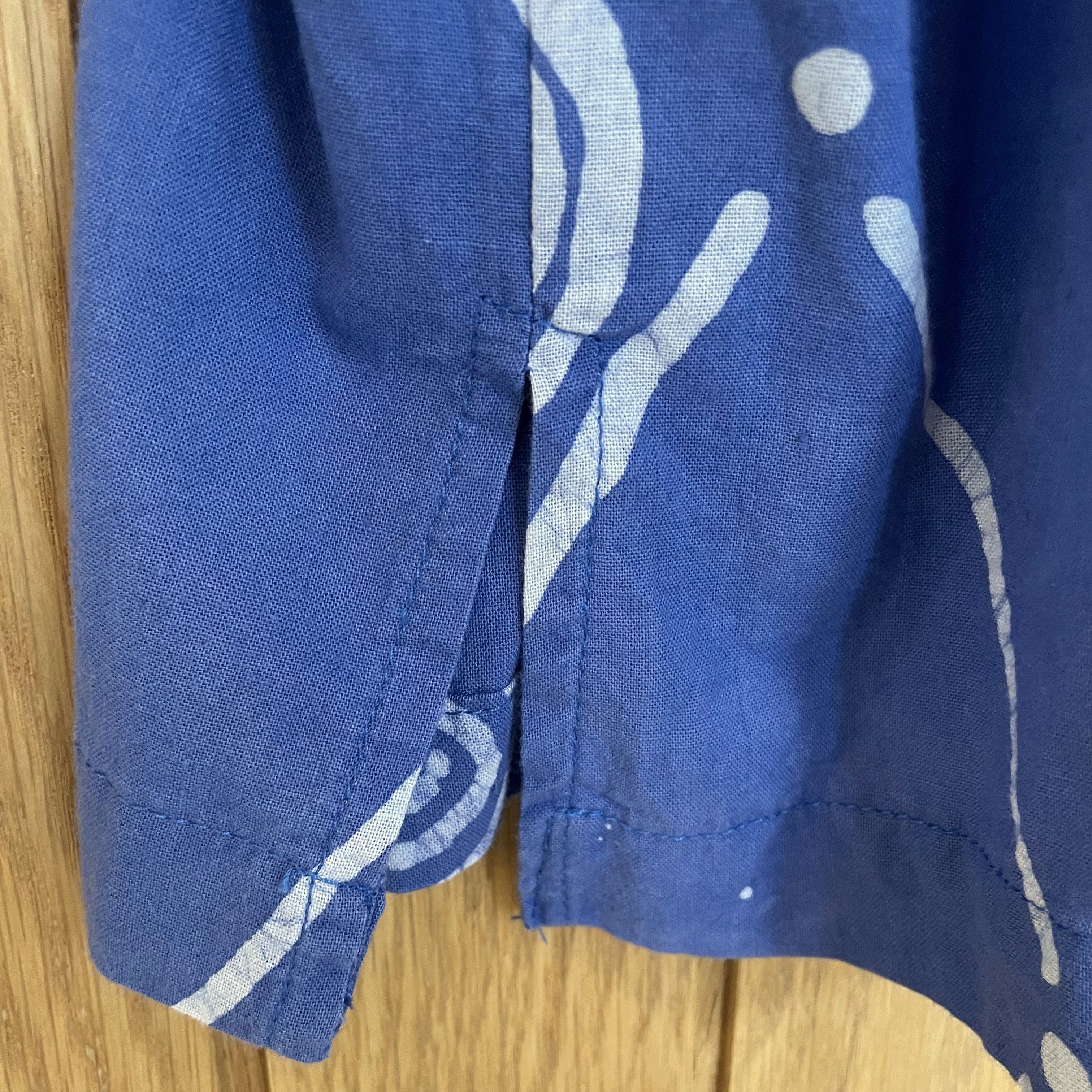 Post-Imperial Post-Imperial Azure Blue ‘Ijebu’ Adire Camp Shirt - L Size US L / EU 52-54 / 3 - 10 Thumbnail