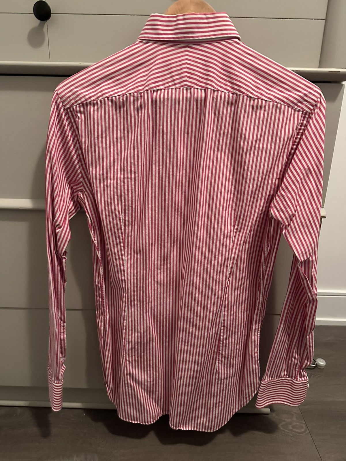 Berg & Berg $350 French Stripe Button Down (15/38) Size US M / EU 48-50 / 2 - 2 Thumbnail