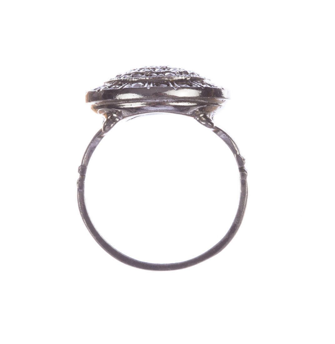 Sterling Silver Art Deco Sterling Silver and Marcasite Circular Ring Size ONE SIZE - 3 Thumbnail