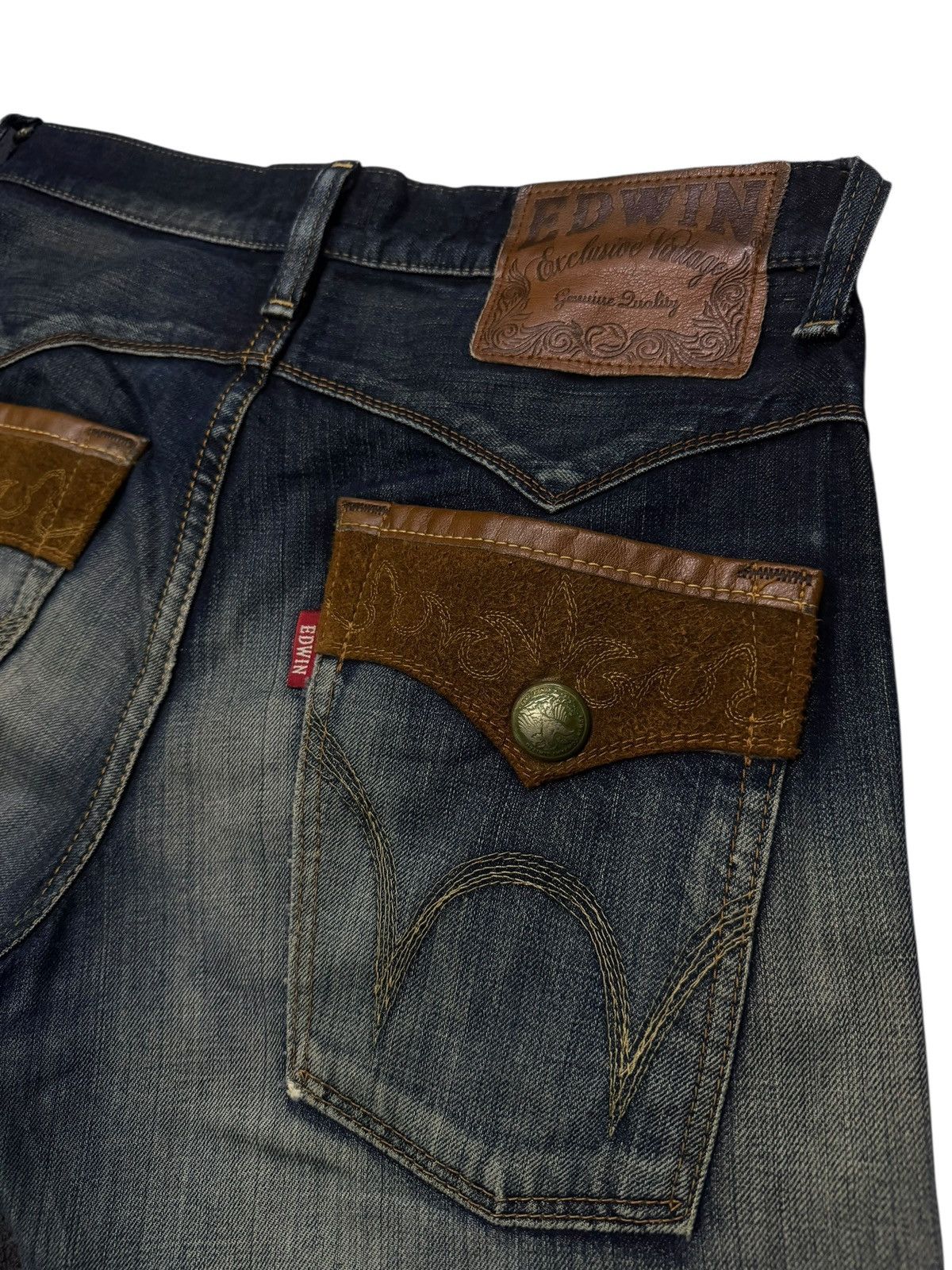 Edwin EDWIN 00s EVS403 Exclusive Vintage Japan Made Denim Jeans 33 Size US 33 - 8 Thumbnail