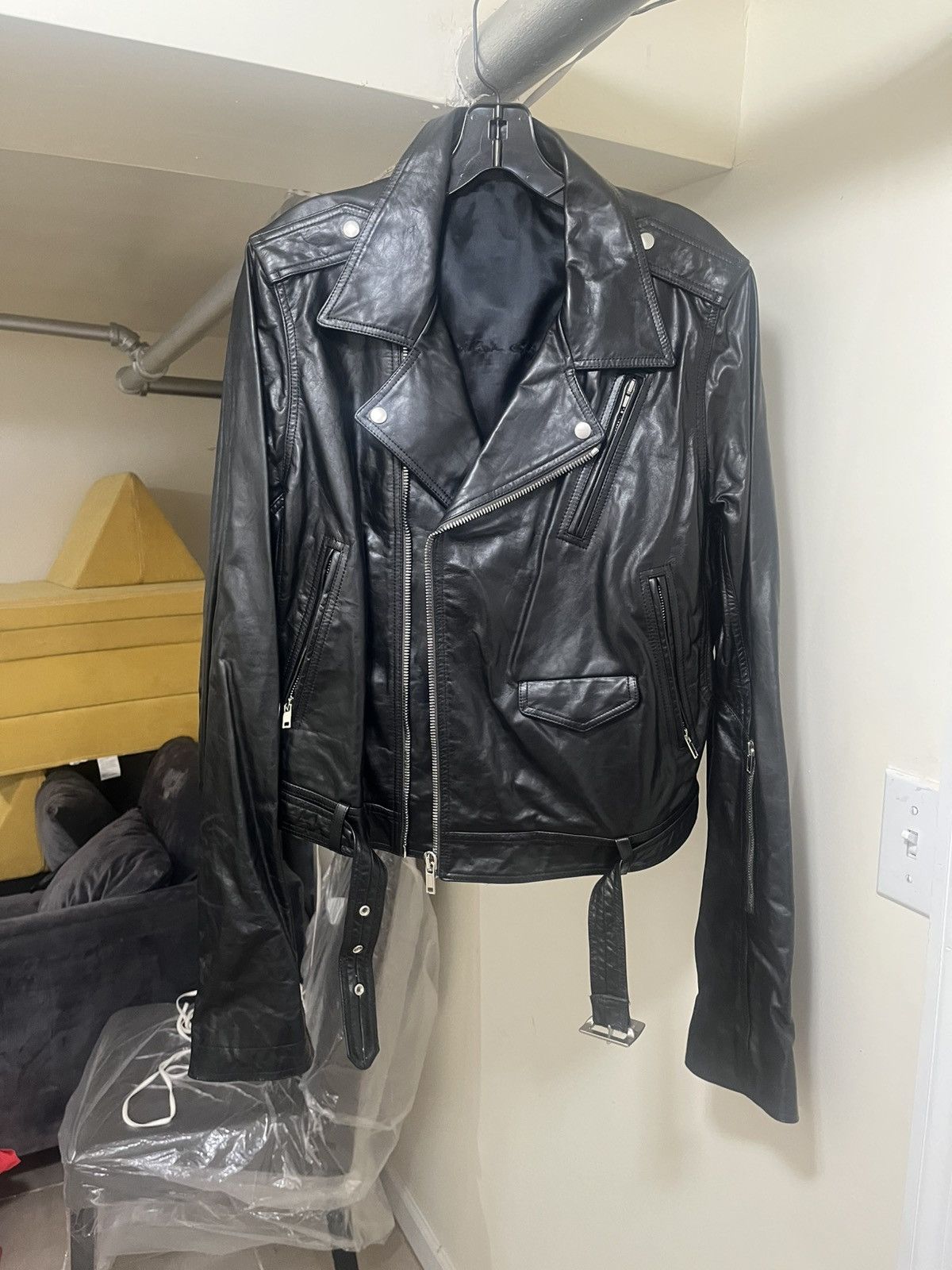 Rick Owens Rick Owens Lukes Stooges Leather Jacket Sz 52 Size US L / EU 52-54 / 3 - 2 Thumbnail