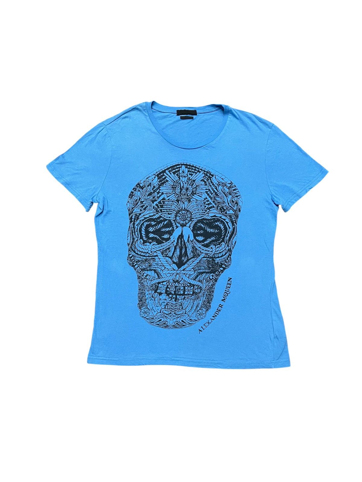 Alexander McQueen ALEXANDER MCQUEEN BLUE TSHIRT SKULL TATTOO PRINT Size XL / US 12-14 / IT 48-50 - 1 Thumbnail