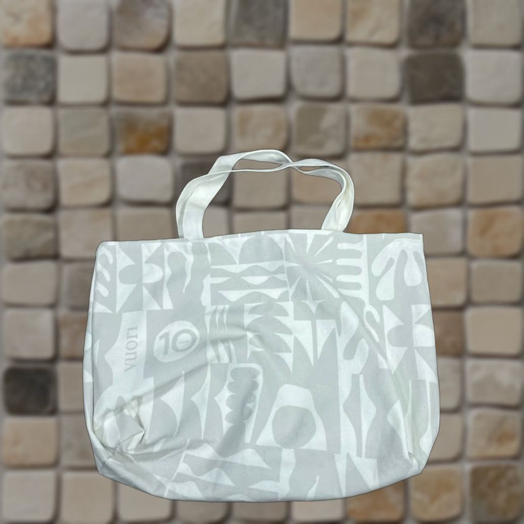 Vera Bradley Vuori Bags Womens Tote White Cotton Double Handle Strap Celebrating a Decade Size ONE SIZE - 1 Thumbnail