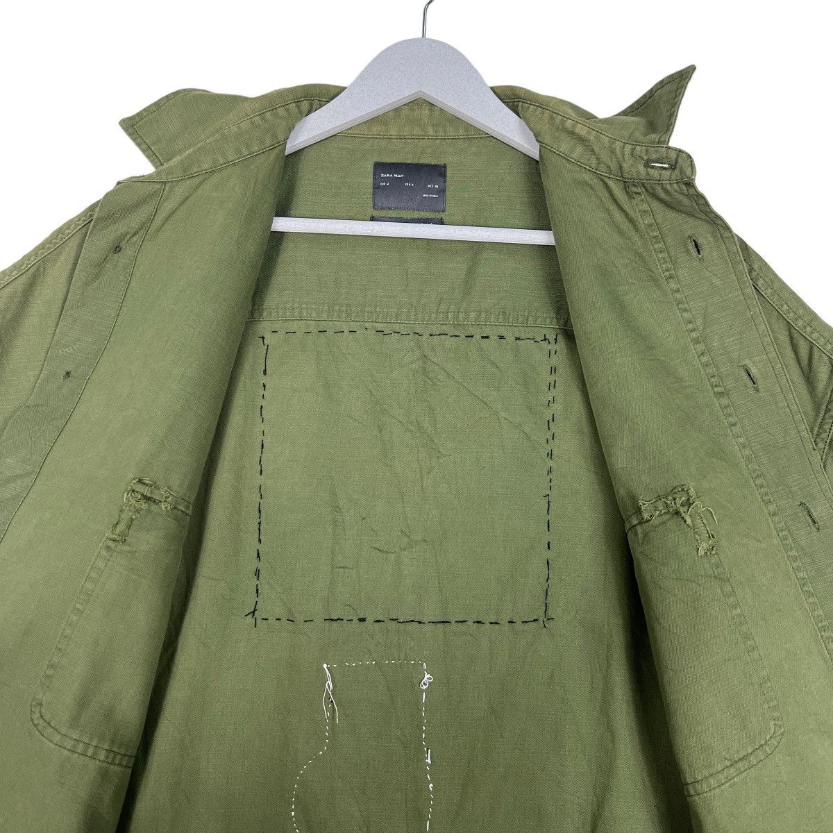 Japanese Brand 🔥 ZARA MAN PSILOCYBE MILITARY SLEEVE LESS SHIRT JACKET Size US M / EU 48-50 / 2 - 11 Thumbnail
