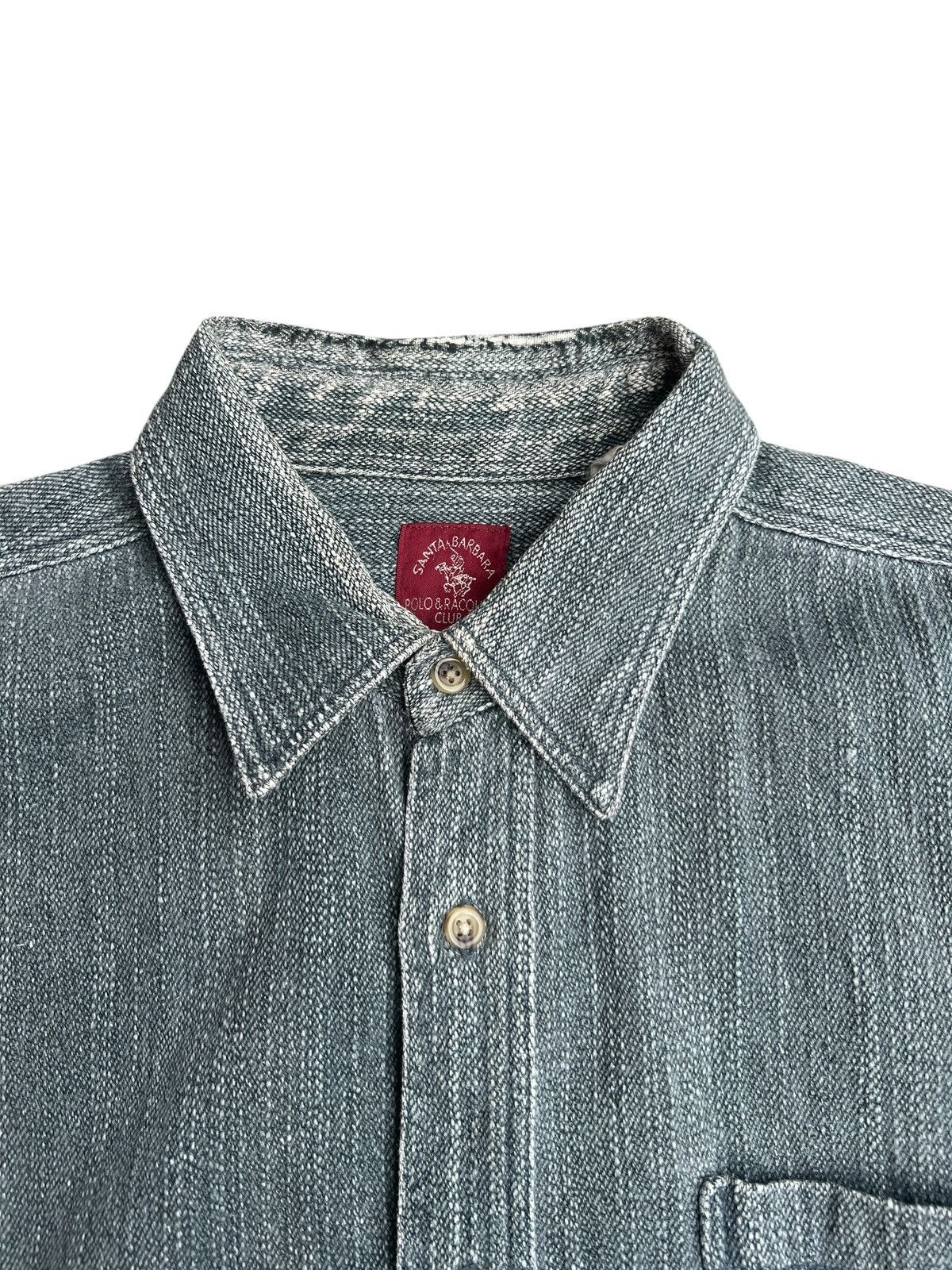 Japanese Brand × Vintage Vintage Santa Barbara Distressed Green Button Up Shirt Size US L / EU 52-54 / 3 - 3 Thumbnail
