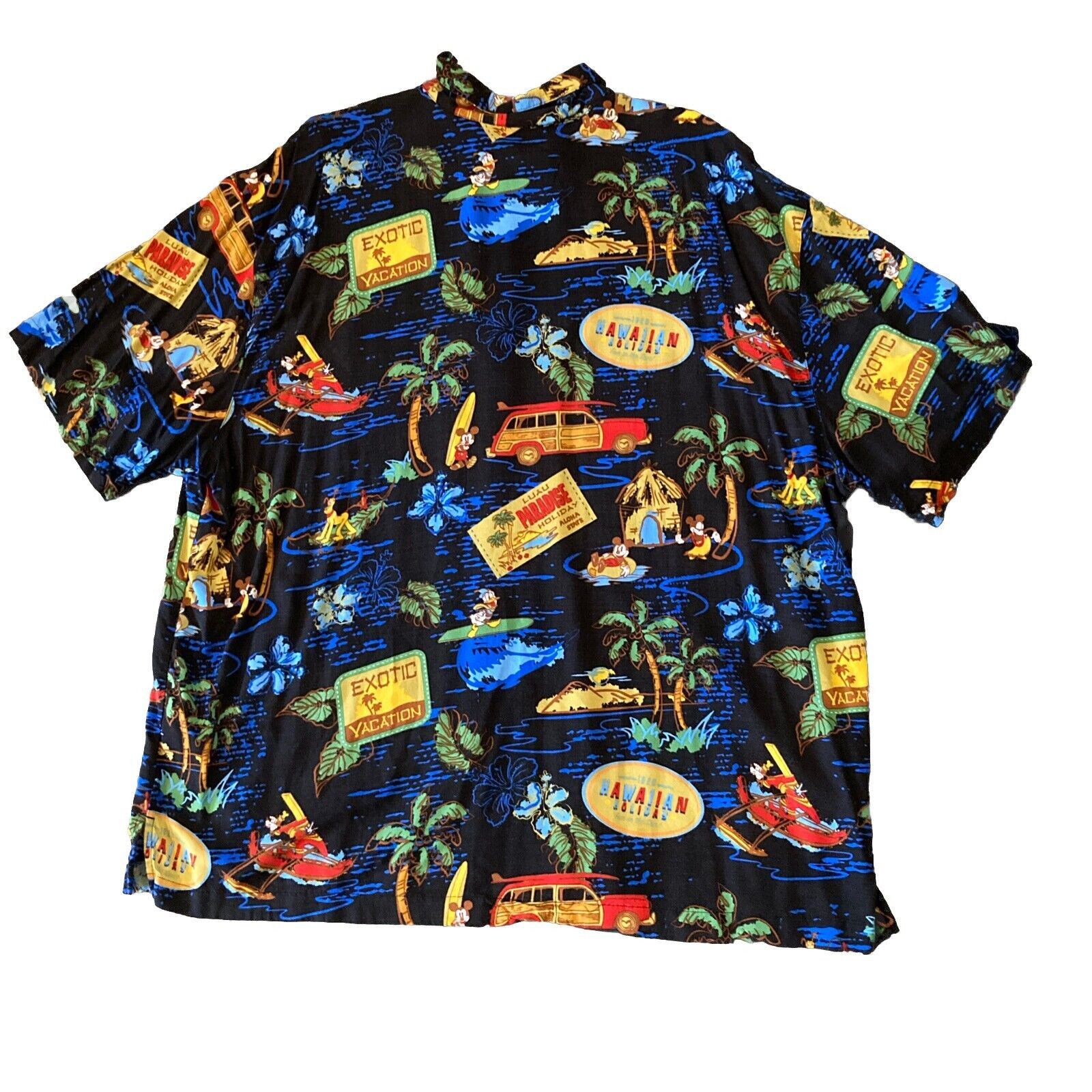 Disney Disney Hawaiian Men's 2XL Shirt Mickey & Friends Button Up Size US XXL / EU 58 / 5 - 3 Thumbnail
