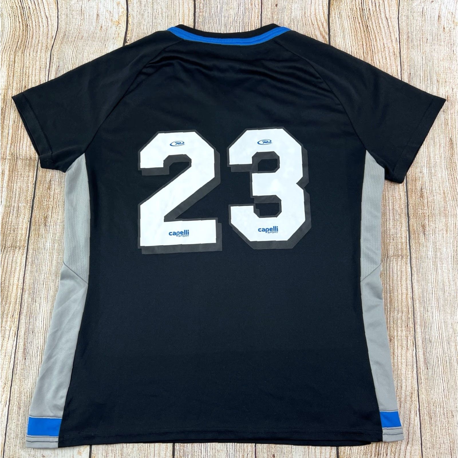 Vintage Capelli Sport Jersey Women Large Black Soccer #23 Size L / US 10 / IT 46 - 2 Thumbnail