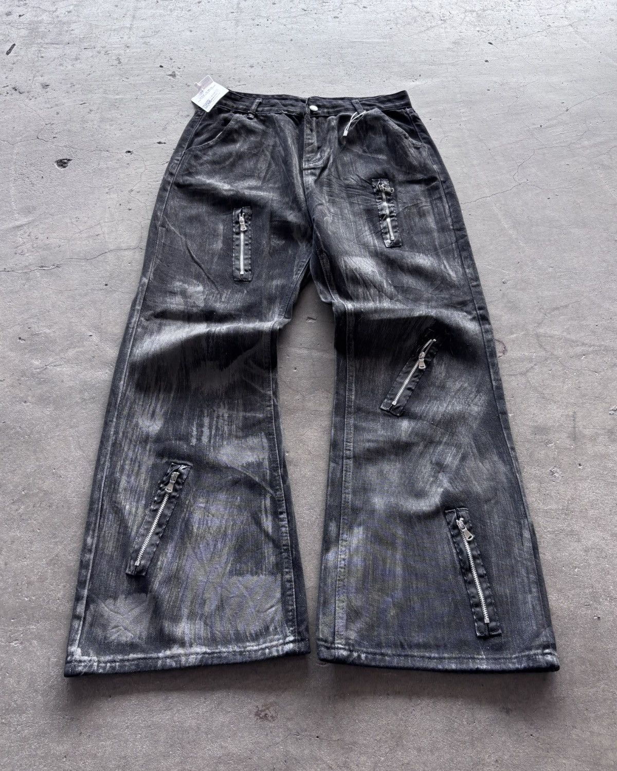 If Six Was Nine × Japanese Brand × Le Grande Bleu (L.G.B.) 2000s BNWT Da Tian Xin Studio Flared Denim Pants Size US 32 / EU 48 - 1 Thumbnail