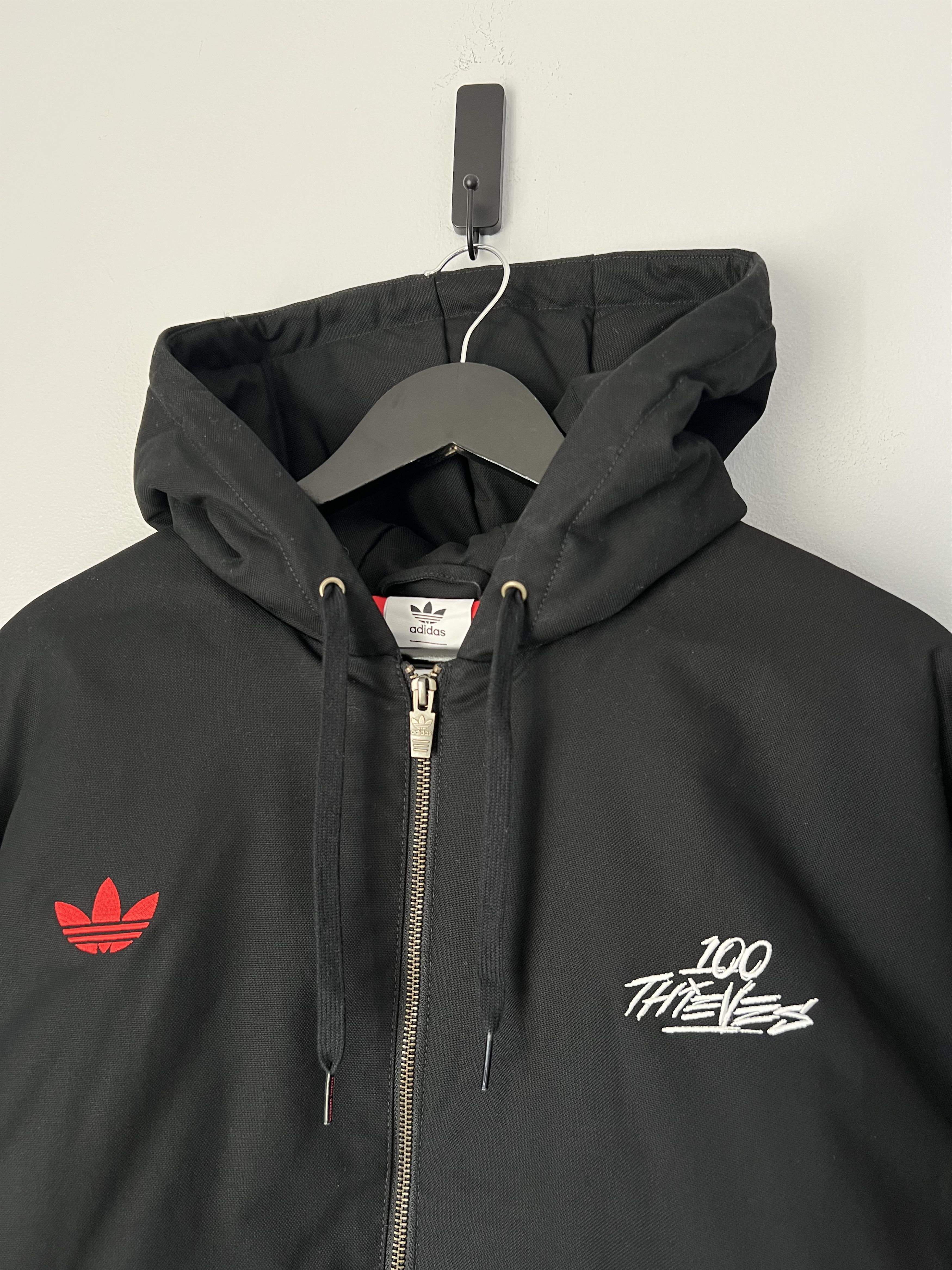 100 Thieves × Adidas 100 Thieves Adidas Hooded Work Jacket in Black Size US XXL / EU 58 / 5 - 2 Thumbnail