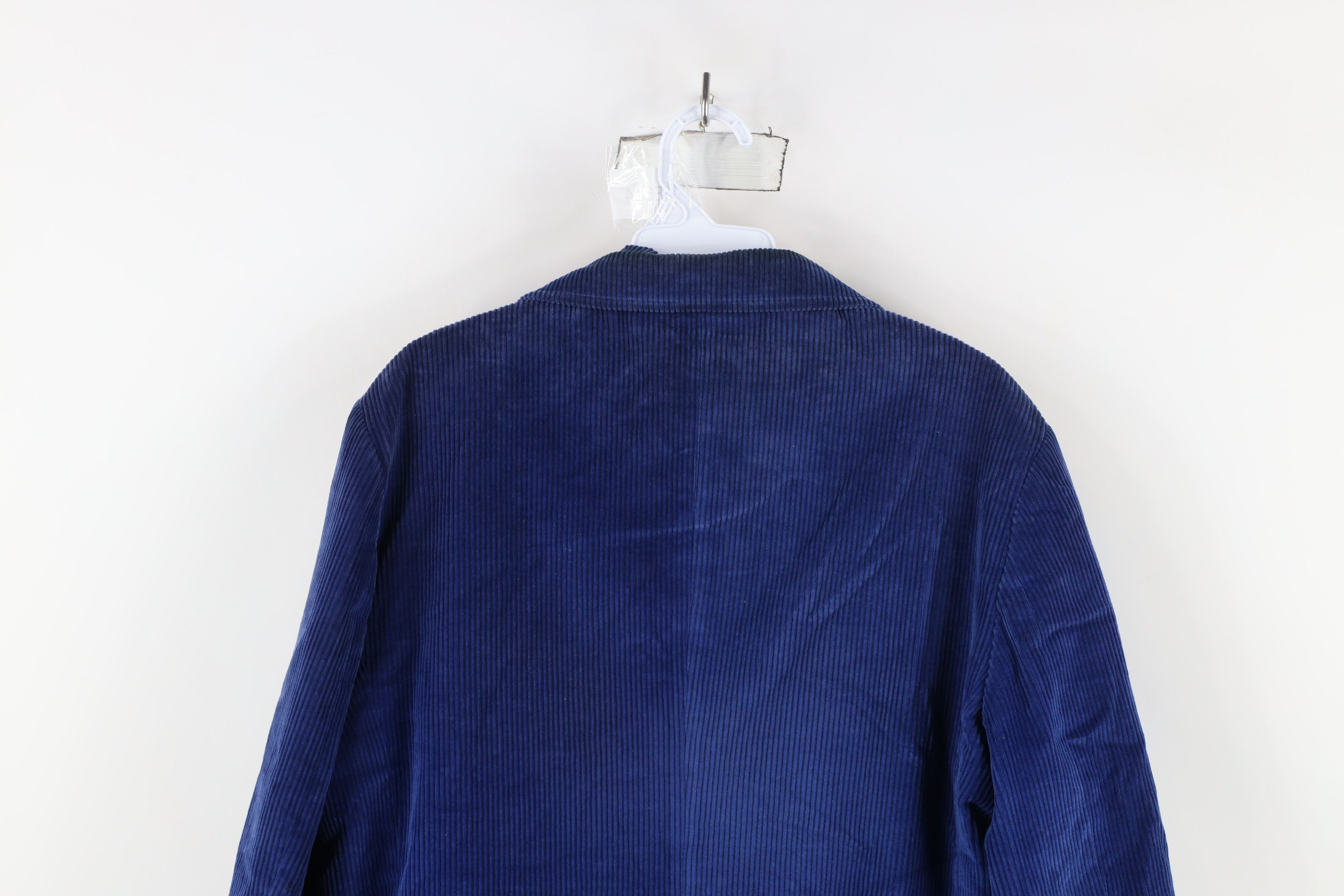 Vintage Vintage 90s Streetwear Corduroy Blazer Jacket Blue Japan Size XXL / US 16-18 / IT 52-54 - 14 Thumbnail