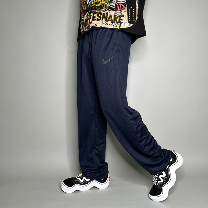 Nike Nike Sweatpants Navy Blue Polyester Swoosh Relaxed Dri Fit