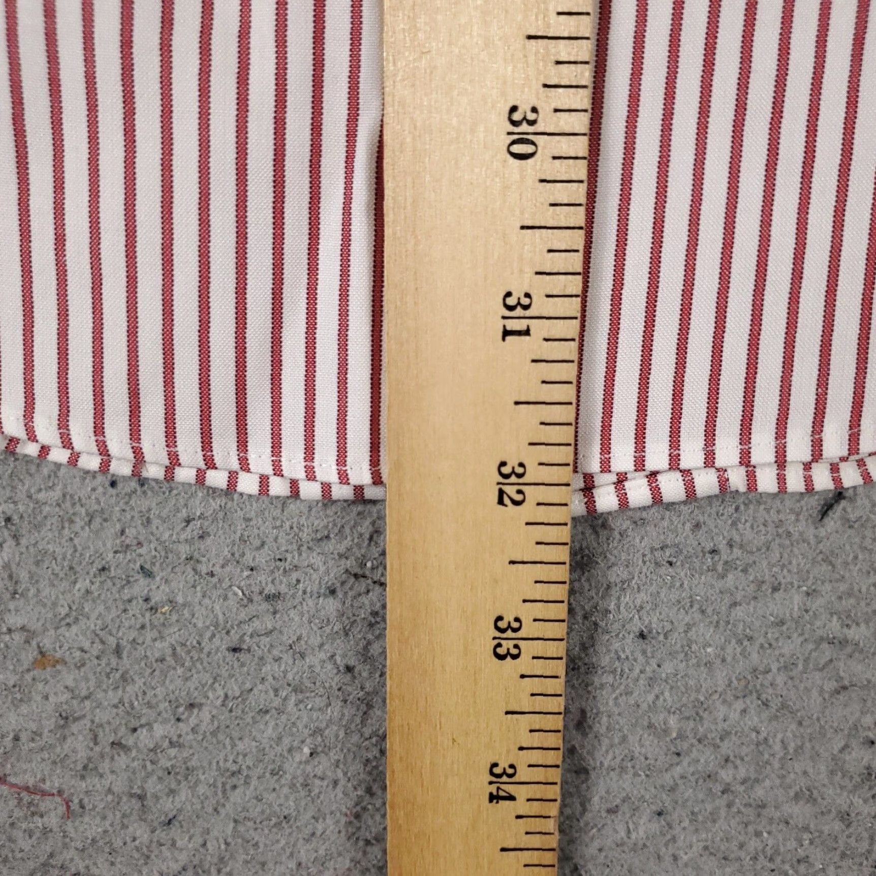 Brooks Brothers Vintage Brooks Brothers Men’s Dress Shirt 15.5 Red Striped Long Sleeve Button Up Business Casual Size 40R - 5 Thumbnail