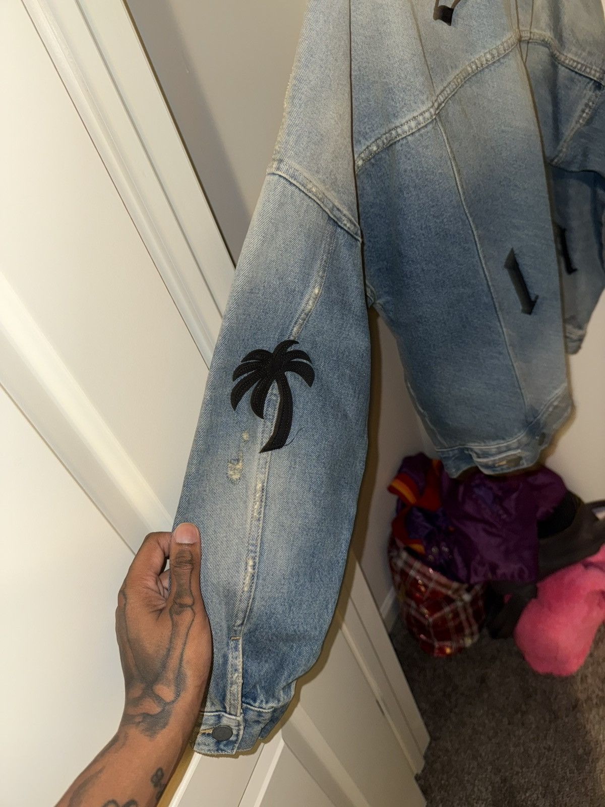 Palm Angels Palm Angels Logo Patch Denim Jacket Size US S / EU 44-46 / 1 - 6 Thumbnail