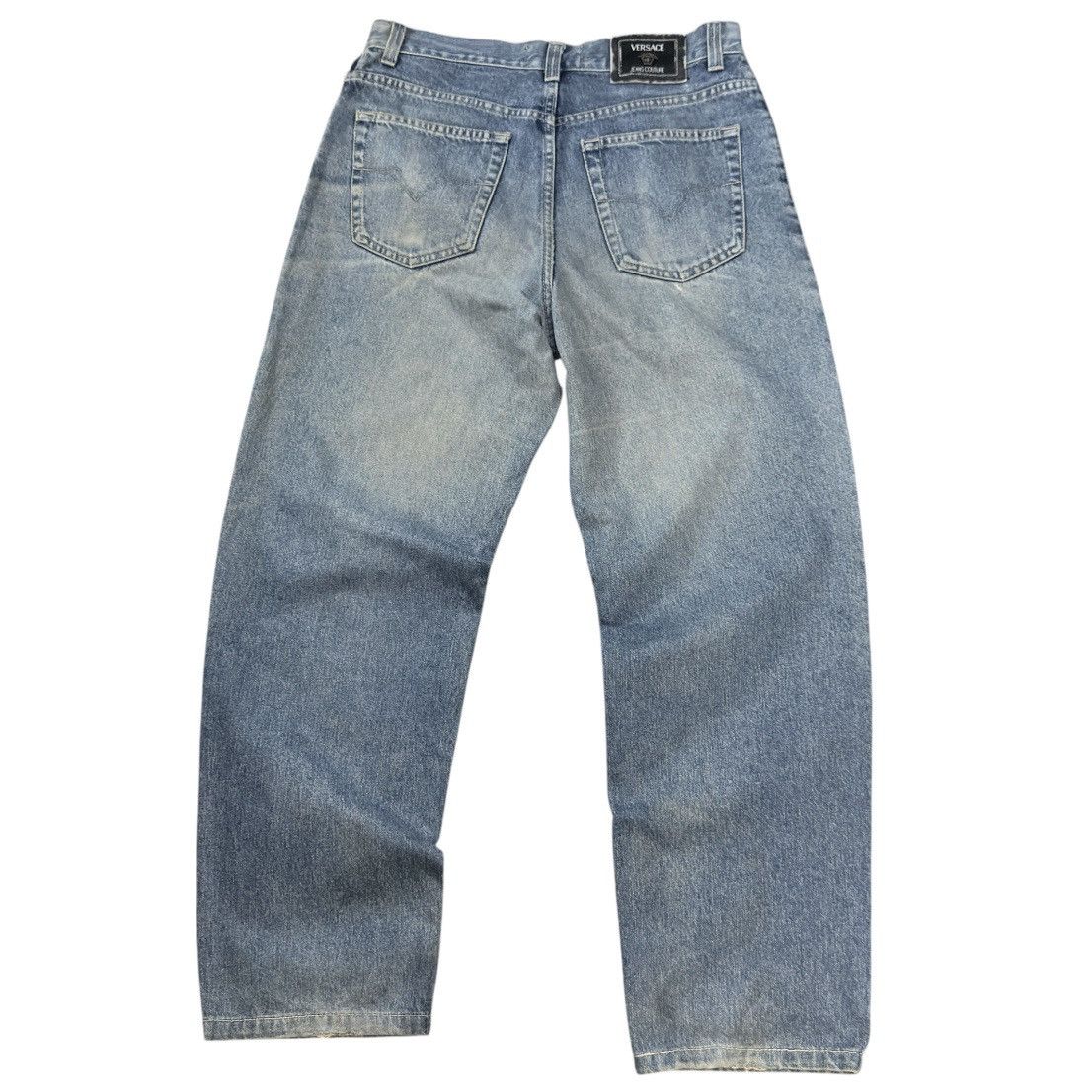 Versace Jeans Couture Vintage 90s Baggy Fit Versace Heavy Fade Denim Made in Italy Size US 34 / EU 50 - 2 Thumbnail