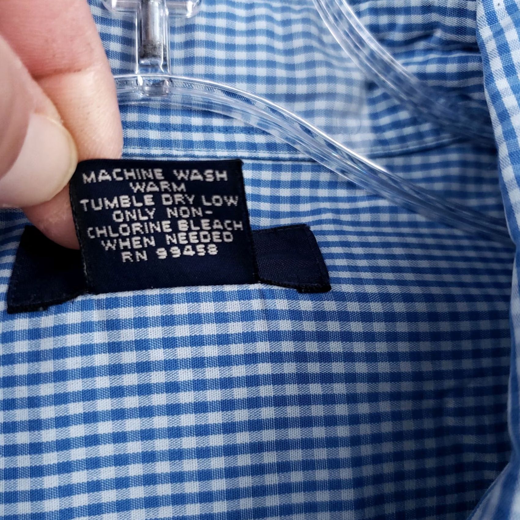 Brooks Brooks Shirt Men M Medium Button-Down Long Sleeve Blue Check Cotton Casual Sport Size US M / EU 48-50 / 2 - 4 Thumbnail