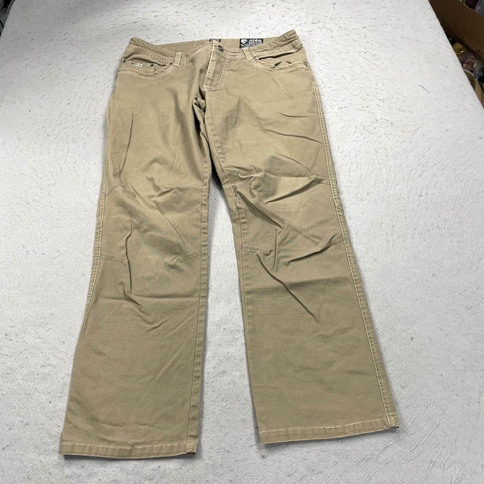Vintage Kuhl Pants Mens 36x32 Brown Patinadye Kanvus Legendary Workwear Heavy Shirt Size US 36 / EU 52 - 2 Thumbnail