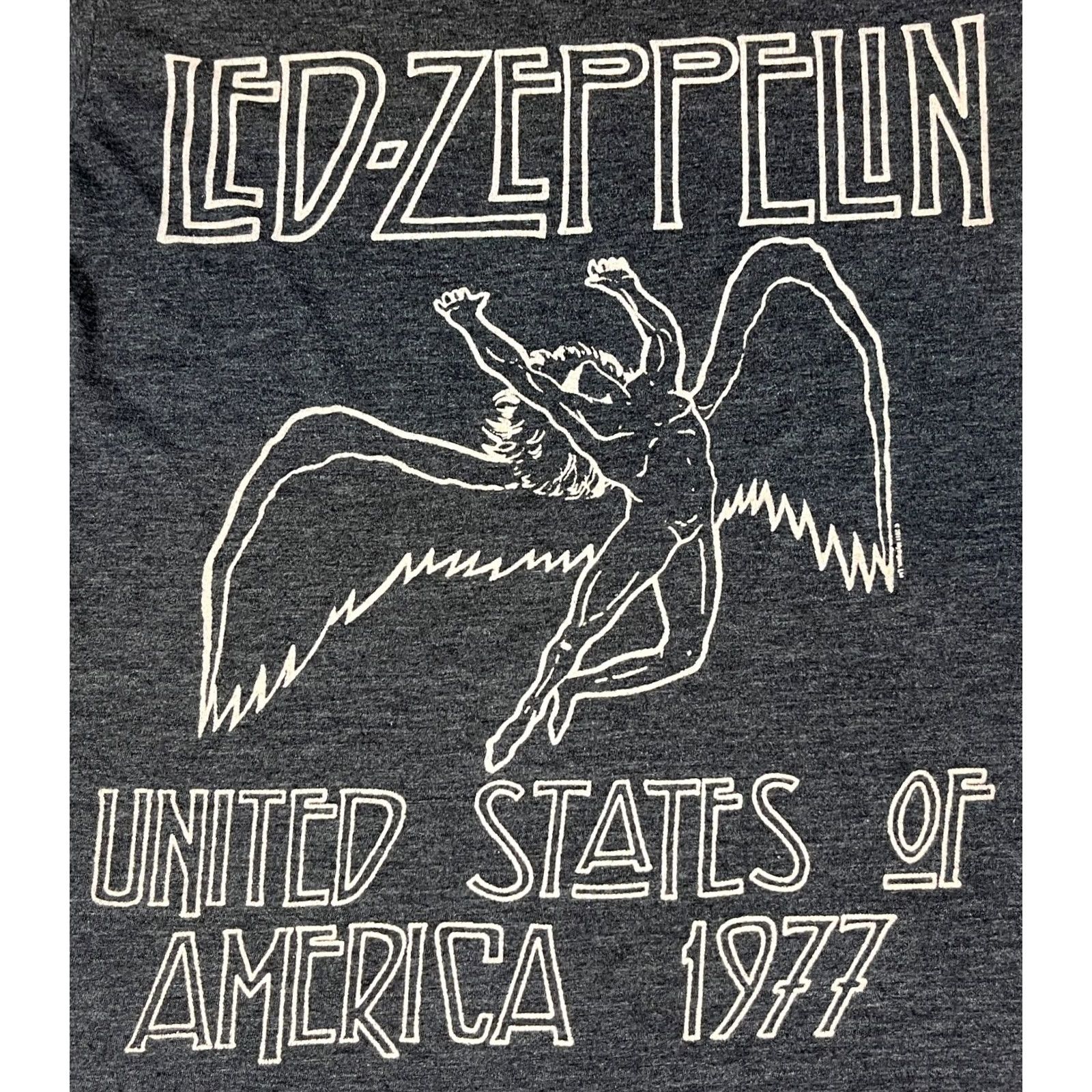 Vintage Led Zeppelin United States of America 1977 T-Shirt 707 Fantasy Activewear M Gray Shirt Unisex Adults Band Music XS? Size US M / EU 48-50 / 2 - 3 Thumbnail