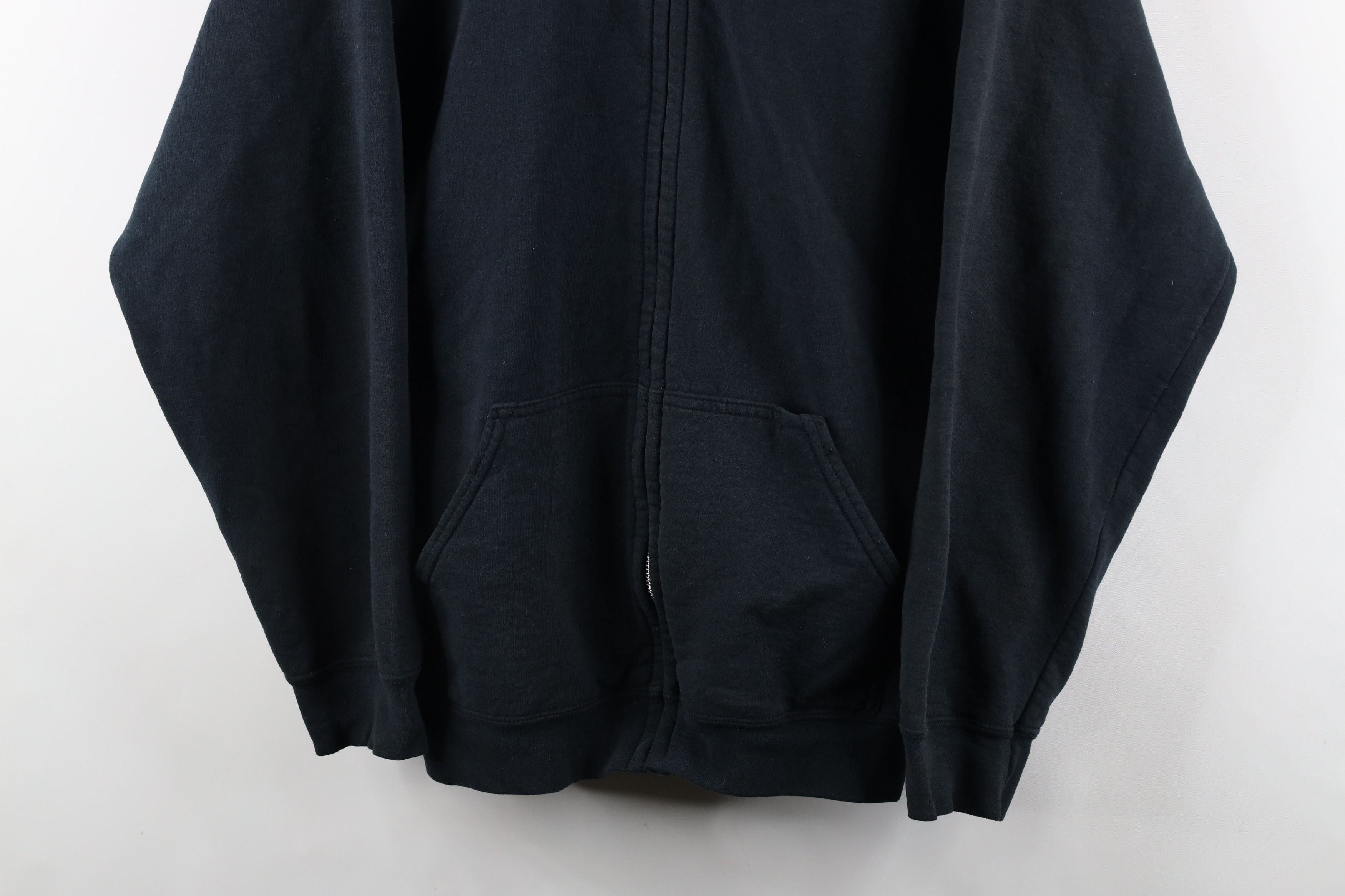 Vintage Vintage 90s Streetwear Full Zip Hoodie Sweatshirt Black Size US L / EU 52-54 / 3 - 3 Thumbnail