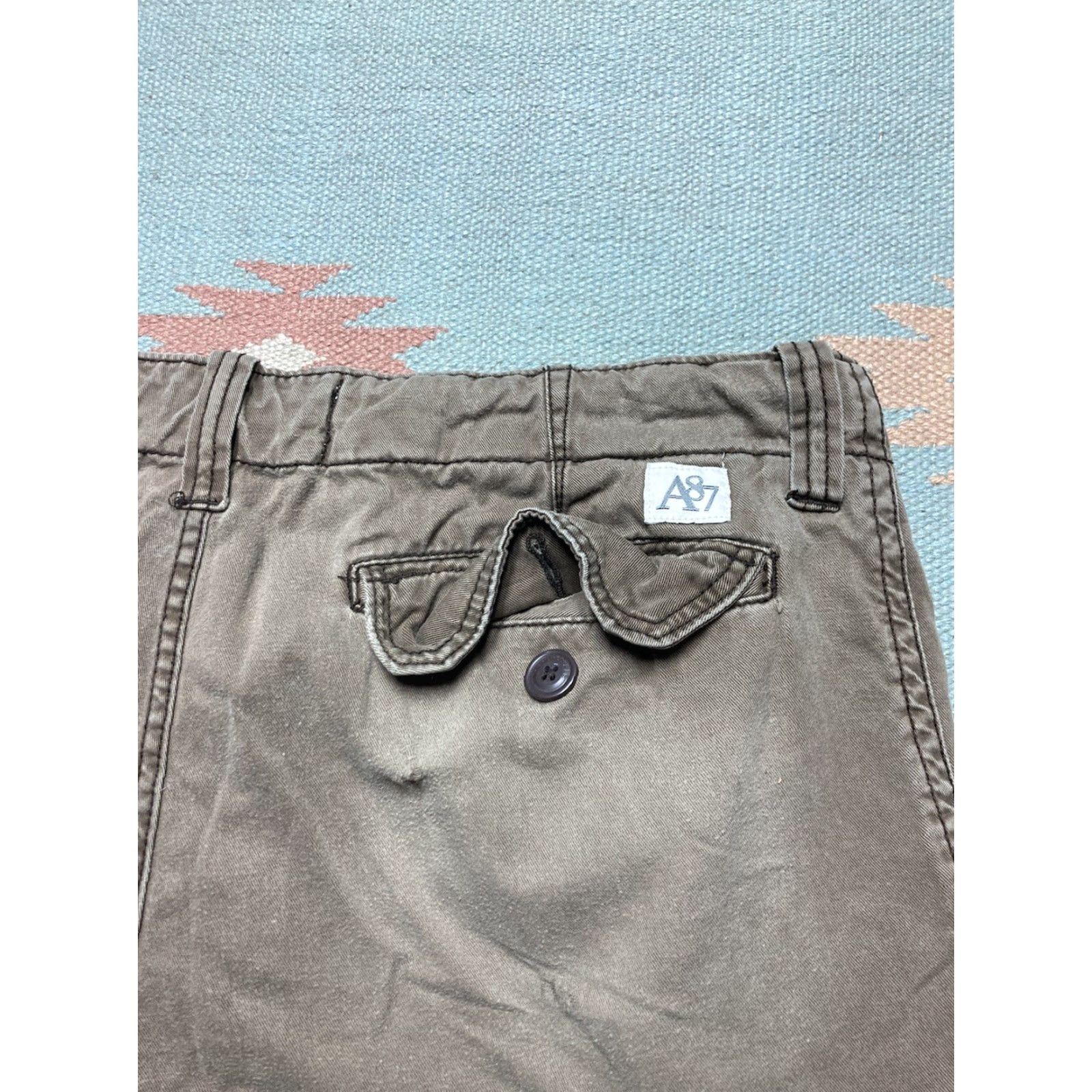 Vintage VINTAGE Aeropostale Cargo Shorts Baggy Skater Utility Tech Wide Leg 38 Brown Mens Cargo Shorts 38 Size US 38 / EU 54 - 3 Thumbnail