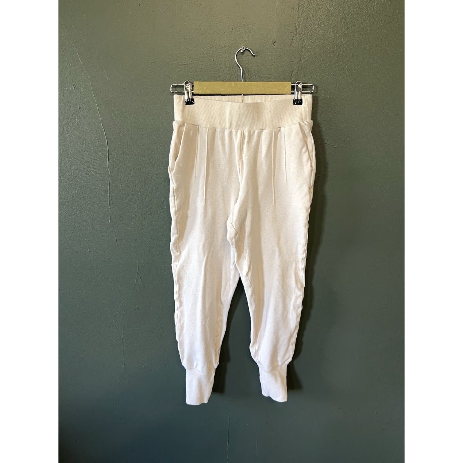 Varley Varley Anthropologie Womens Sweatpants Ivory XS Jogger Sweatpants Activewear Ladies Size XS Ivory Varley Sweatpants Size 26" / US 2 / IT 38 - 2 Thumbnail