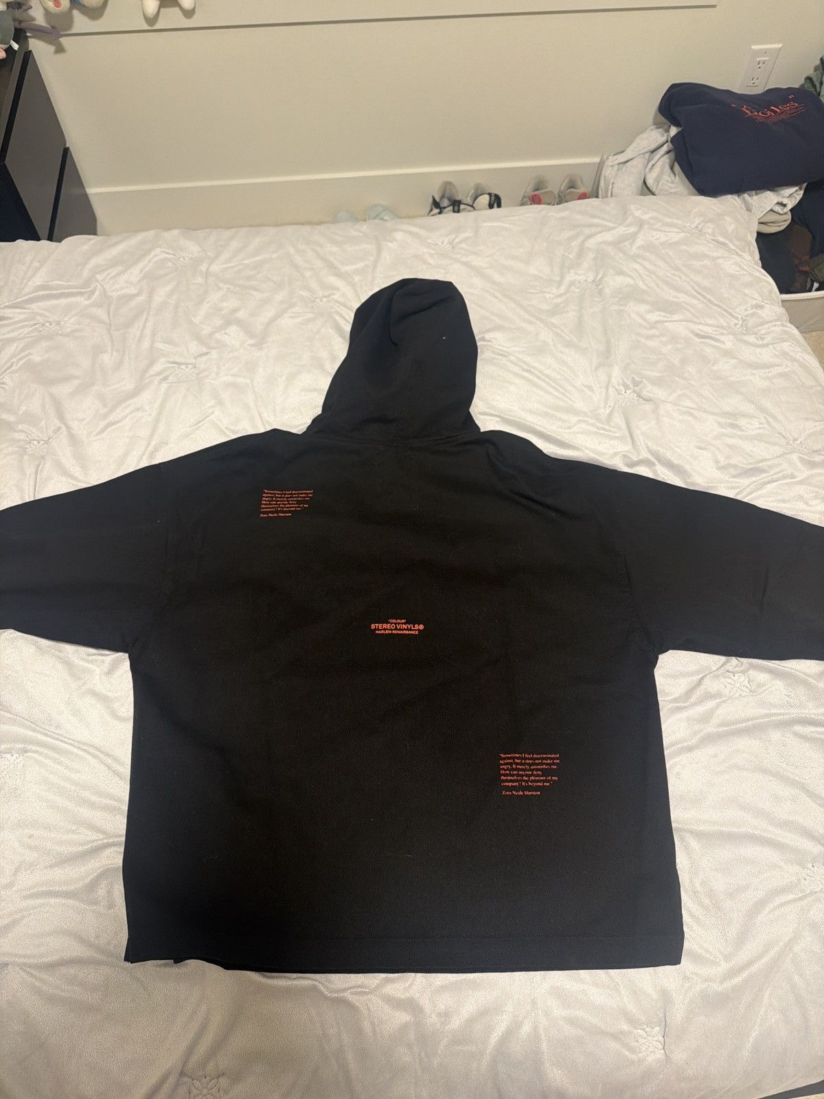 Japanese Brand Stereo Vinyls Black & Orange Anorak Hoodie - off white vibes Size US L / EU 52-54 / 3 - 3 Thumbnail