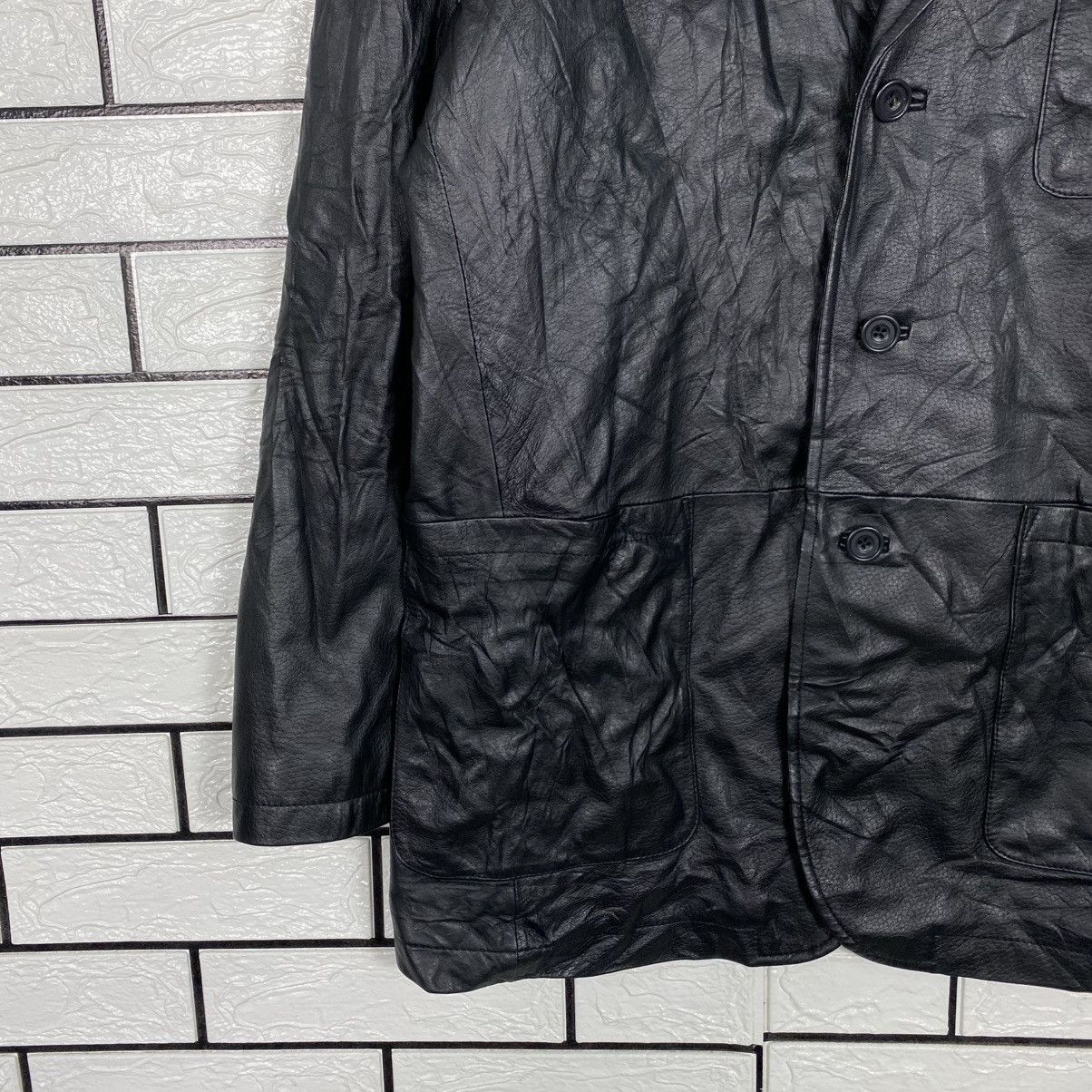 Japanese Brand 📌Vintage Leather Jacket Biker Mano di Italiani Issey Miyake Size US L / EU 52-54 / 3 - 5 Thumbnail