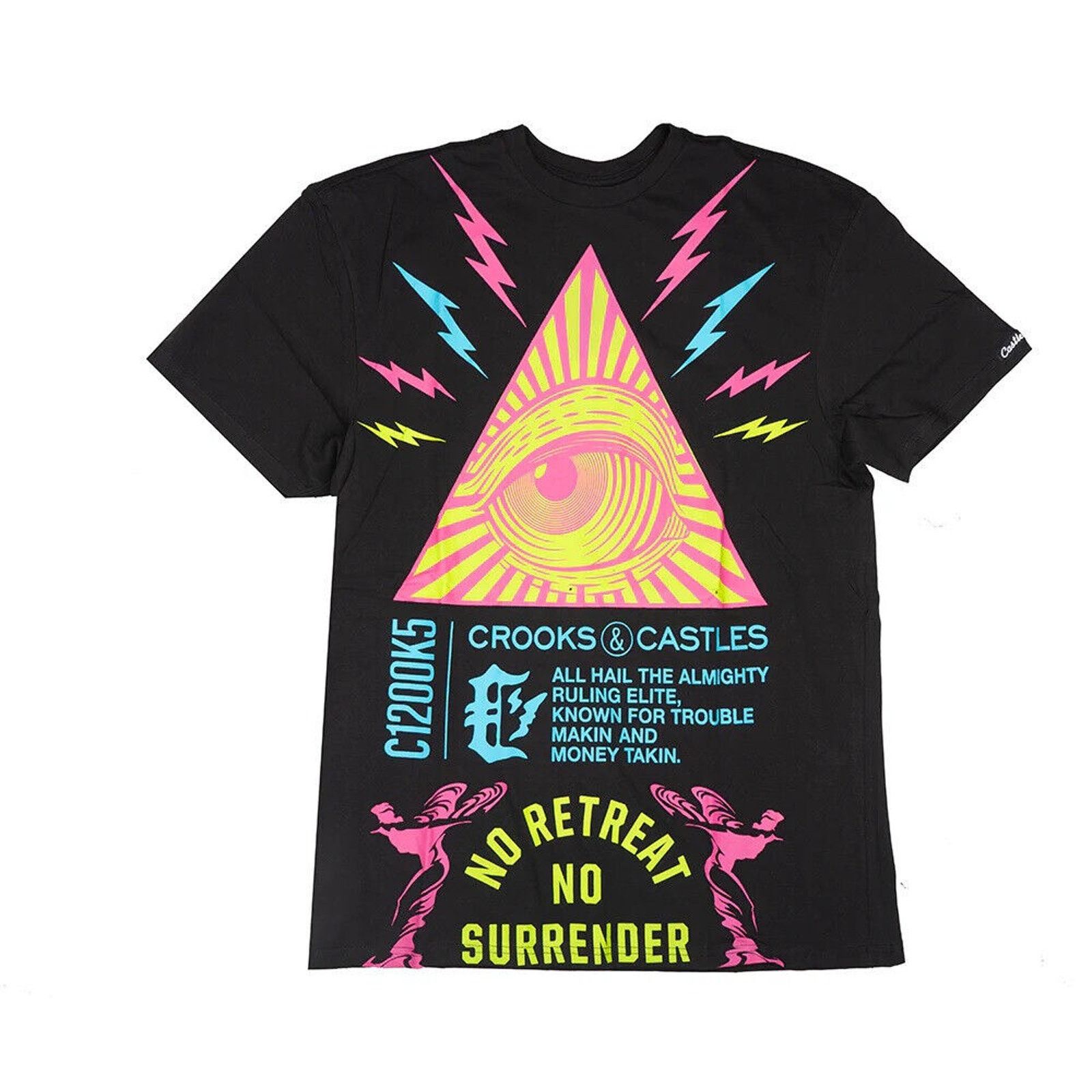 Crooks & Castles Crooks & Castles Men's T-Shirt No Retreat No Surrender Tee Size US L / EU 52-54 / 3 - 1 Thumbnail