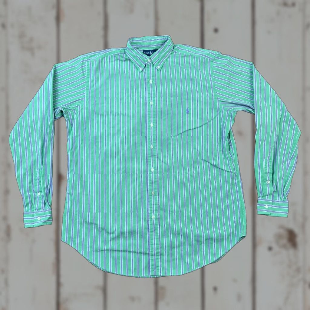 Polo Ralph Lauren Polo Ralph Lauren Shirt Mens L Tall LT Green Classic Long Sleeve Button-Up Polo Ralph Lauren Shirt LT Green Classic Long Sleeve Button-Up Mens L Tall Size US L / EU 52-54 / 3 - 1 Thumbnail