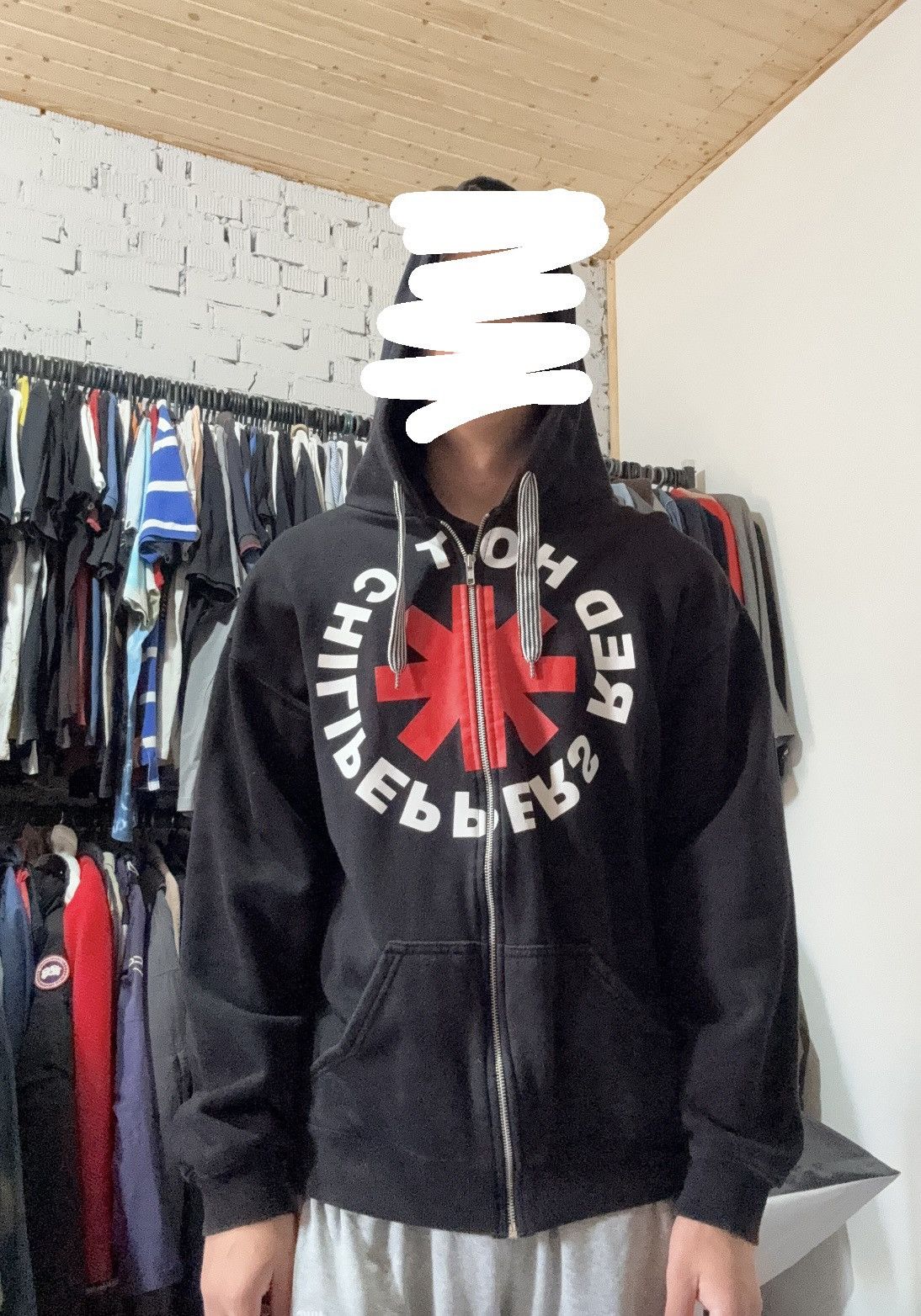 Band Tees 90S Red Hot Chili Peppers RHCP Rap Black GTS Tour Zip Hoodie Size US L / EU 52-54 / 3 - 13 Thumbnail