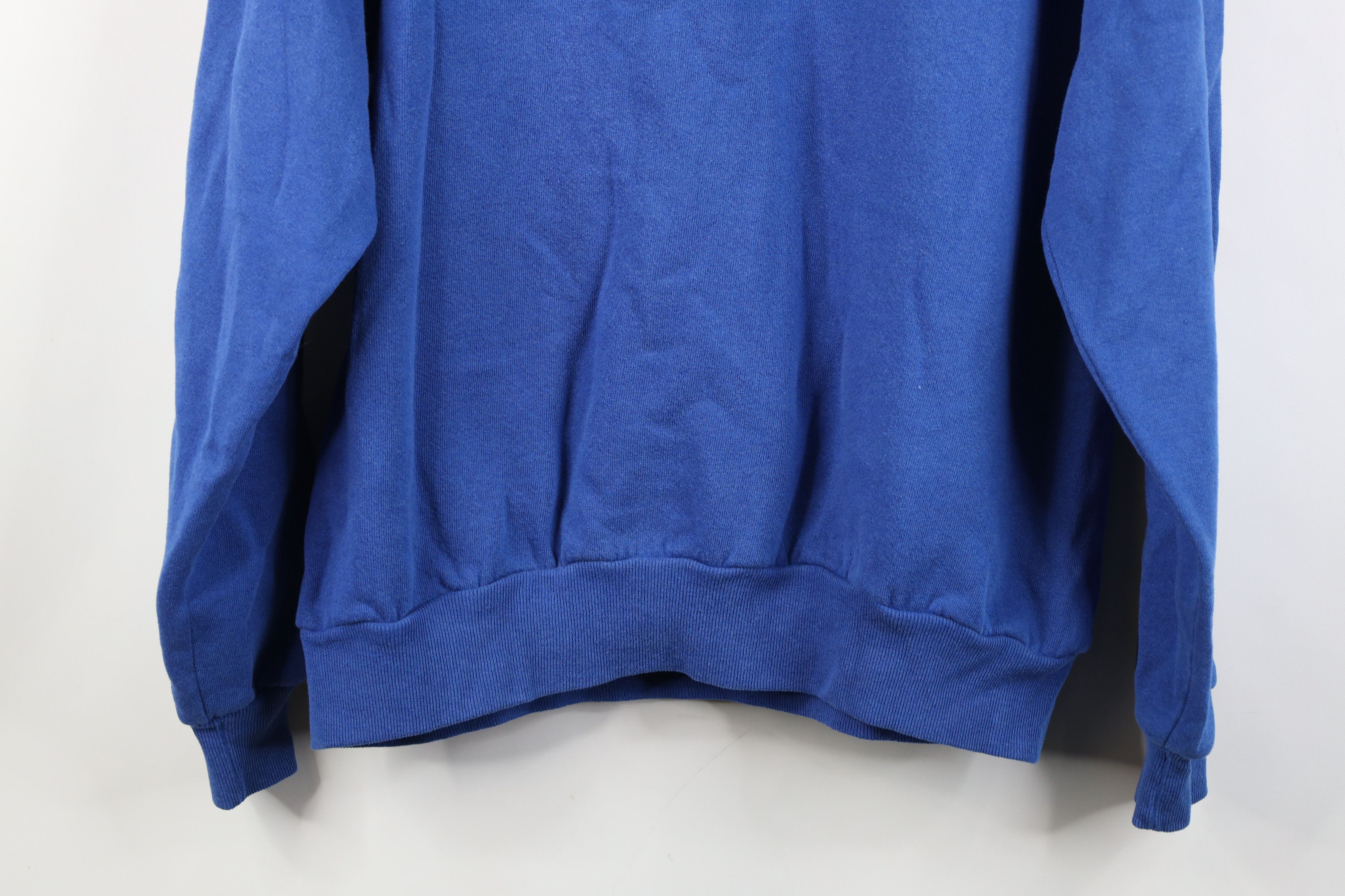 Vintage Vintage 90s Streetwear Crewneck Sweatshirt Royal Blue USA Size US XL / EU 56 / 4 - 12 Thumbnail