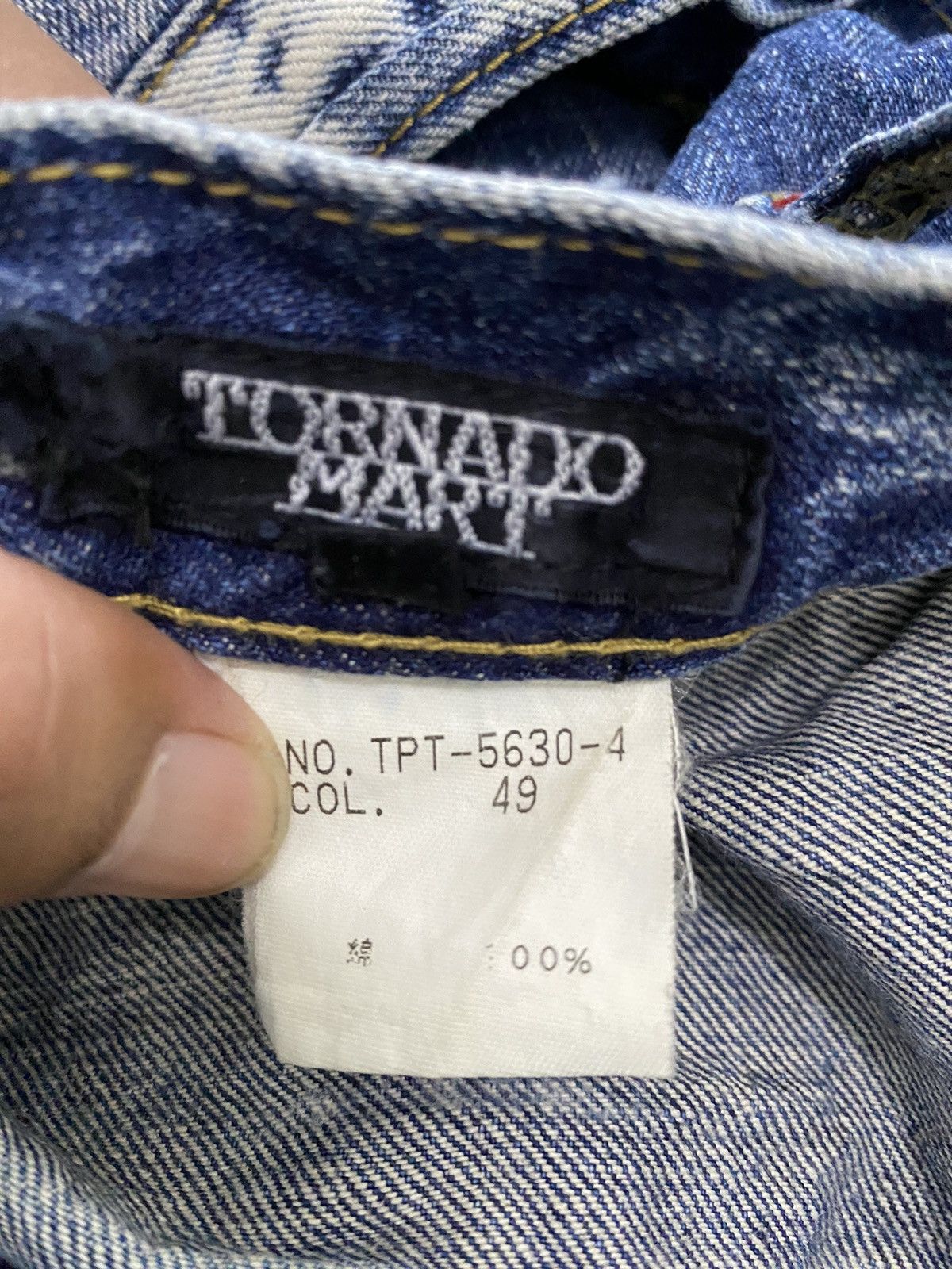 Japanese Brand × Tornado Mart THRASHED DOUBLE WAIST RIPPED DESIGN TORNADO MART Size US 29 - 8 Thumbnail