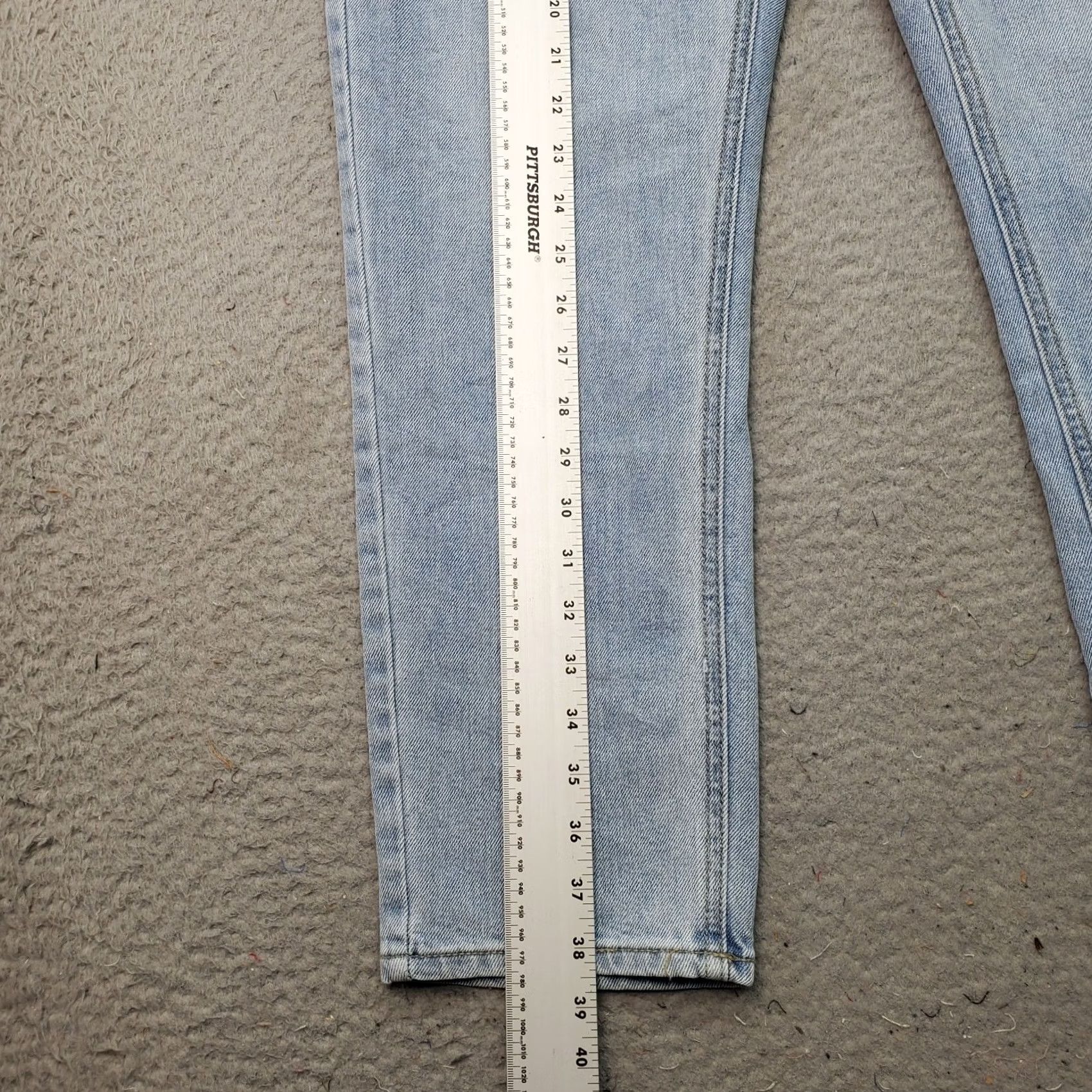 Vintage Seven7 Jeans Womens 10 Blue Denim Flat Front Straight Leg High Rise Jeans Size 32" / US 10 / IT 46 - 3 Thumbnail