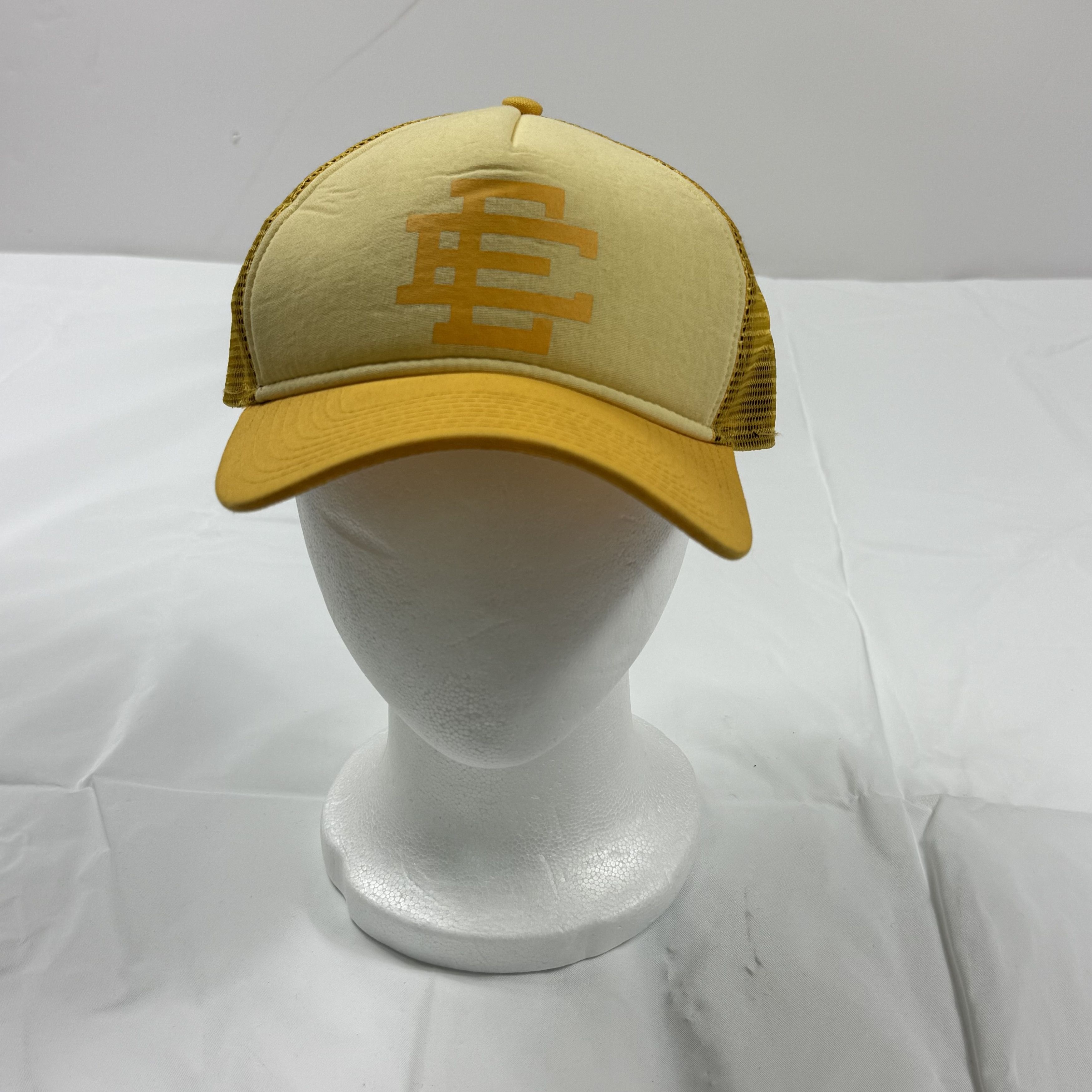 Eric Emanuel Eric Emanuel EE Logo Trucker Hat Yellow Cream Mesh Snapback Size ONE SIZE - 1 Thumbnail