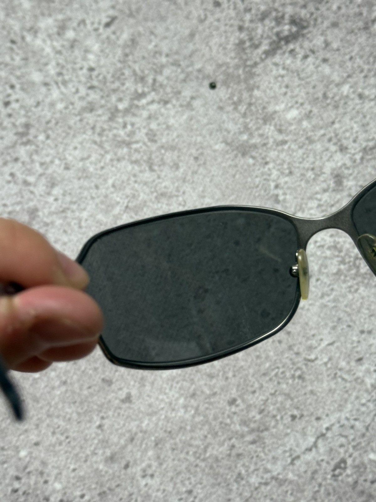 Prada Prada Sunglasses 2006 Vintage Black Grey Wrap Metal PR58GS Size ONE SIZE - 9 Thumbnail