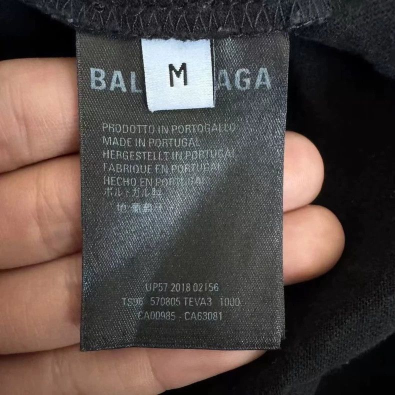 Balenciaga Balenciaga Black oil gauge letter logo short sleeve Size US S / EU 44-46 / 1 - 3 Thumbnail