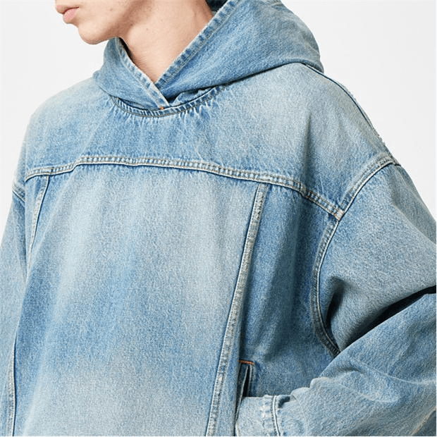Balenciaga Oversized Denim Oth Hoodie Size US M / EU 48-50 / 2 - 3 Thumbnail