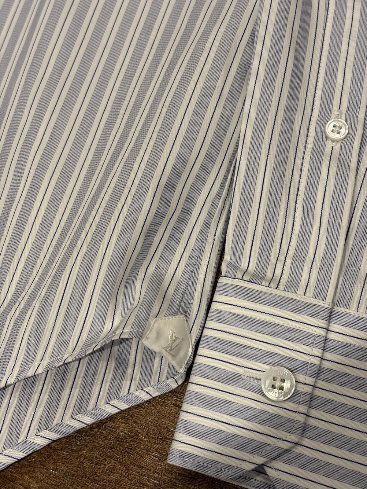Louis Vuitton Louis Vuitton Slim Fit Striped Shirt Size US M / EU 48-50 / 2 - 8 Thumbnail