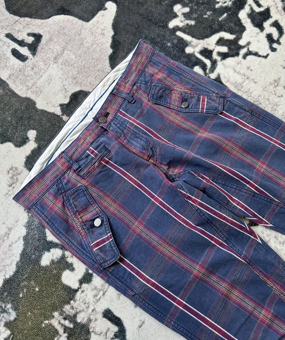 Hysteric Glamour 00's Ozone Rock punk rockabilly plaid 5 pocket pant Size US 33 - 6 Thumbnail