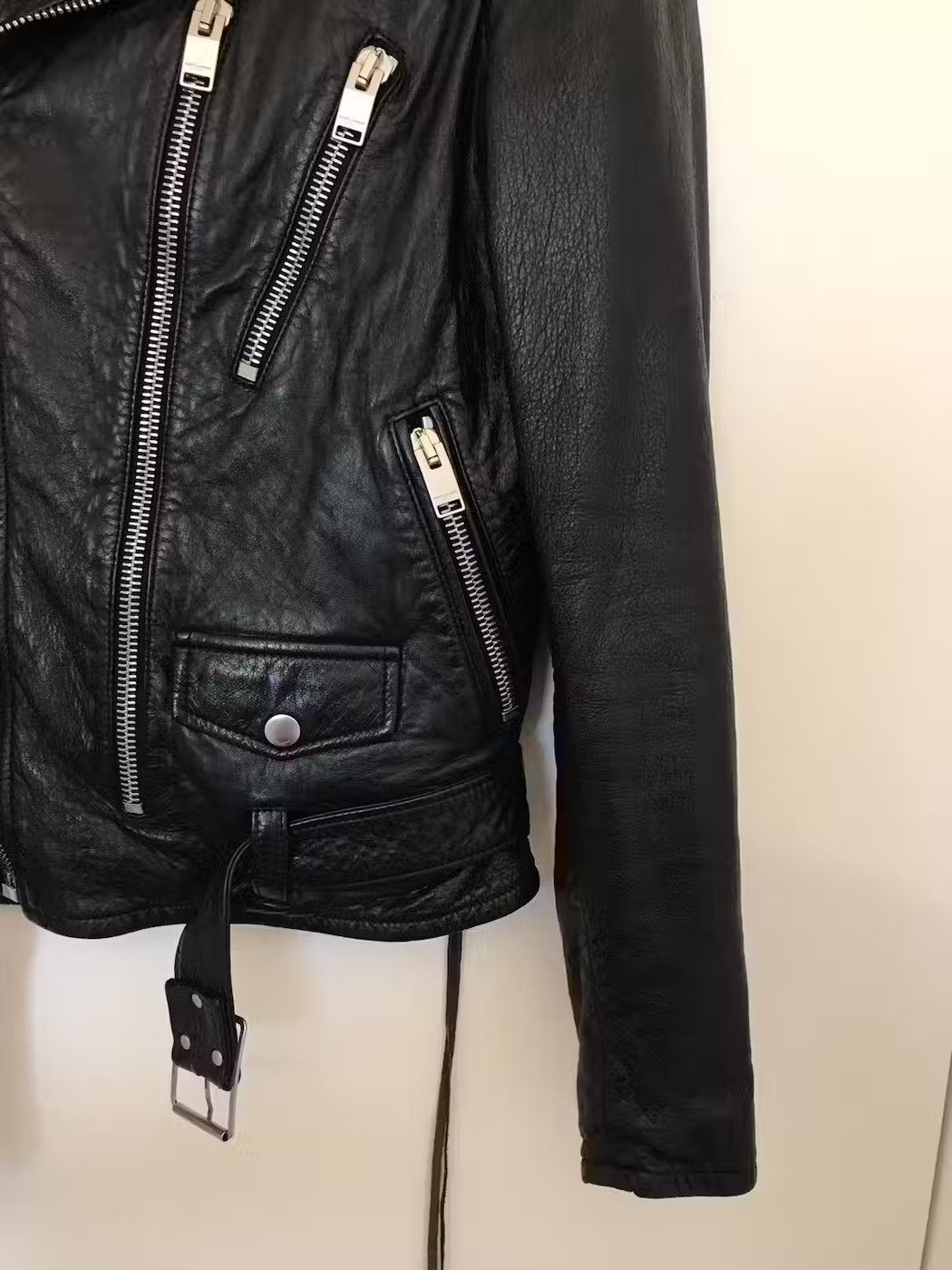Saint Laurent Paris Saint Laurent Paris Blood Luster Leather Jacket Size US S / EU 44-46 / 1 - 5 Thumbnail