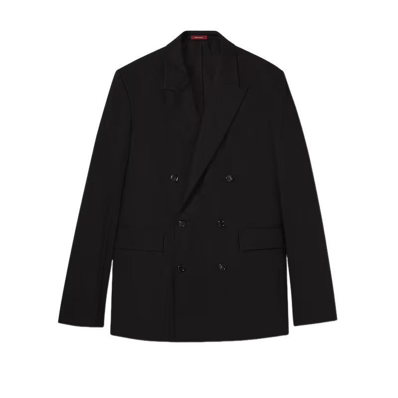 Gucci GUCCI Black Cotton Double Breasted Jacket New & Authentic (M Size US M / EU 48-50 / 2 - 1 Preview