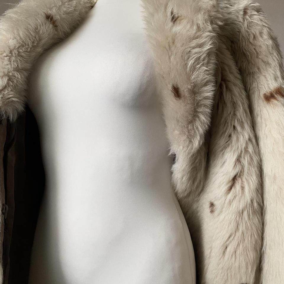 Vintage Beautiful white / cream vintage faux fur coat Size S / US 4 / IT 40 - 3 Thumbnail