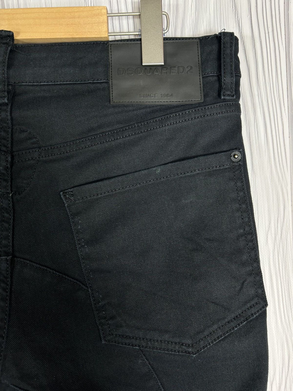 Dsquared2 DSQUARED2 Black Slim Jean Size 50 Biker Style Zip Details Size US 34 / EU 50 - 12 Thumbnail