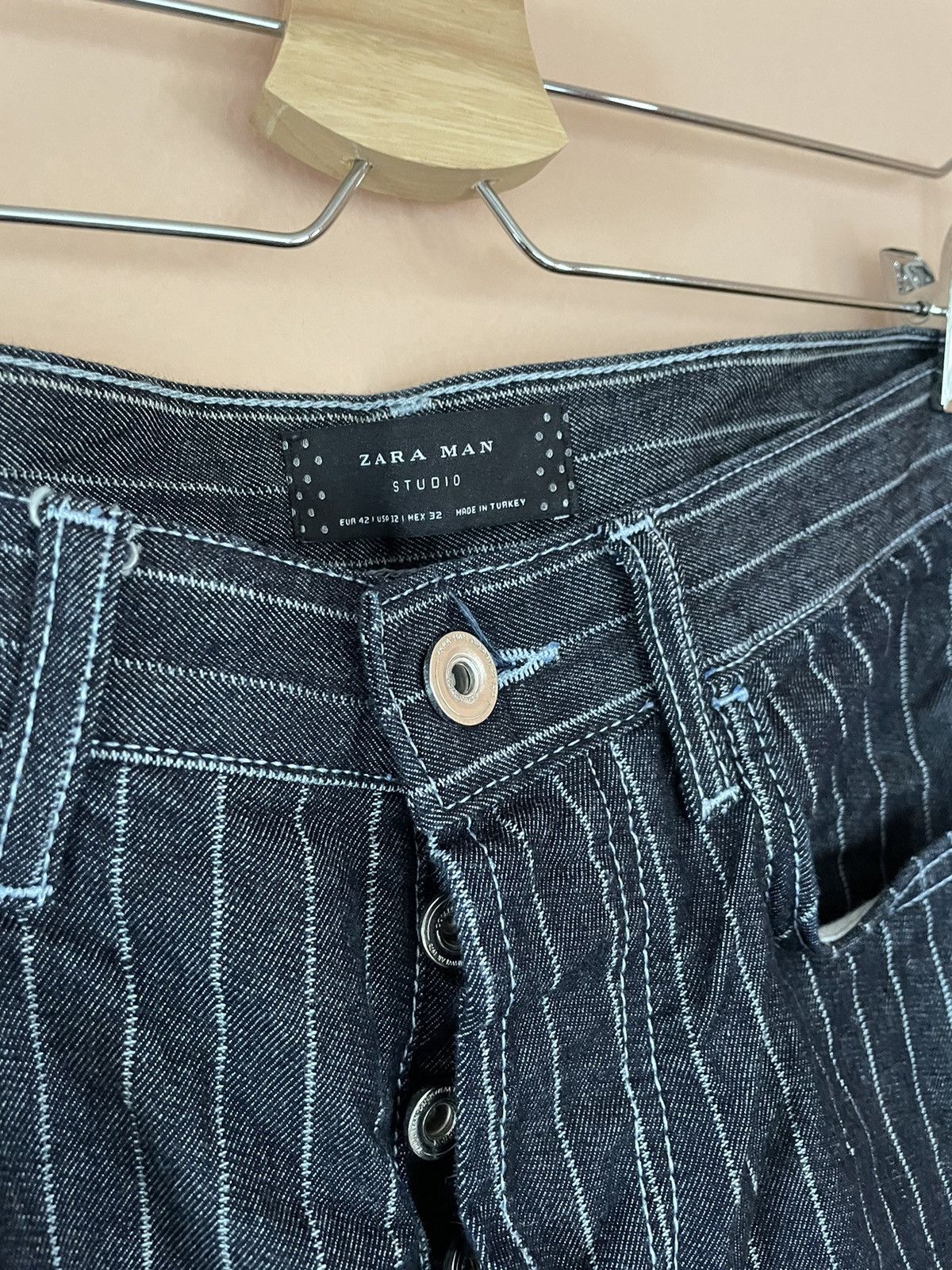 Zara Zara Studio tapered pinstripe denim jeans Size US 32 / EU 48 - 7 Thumbnail