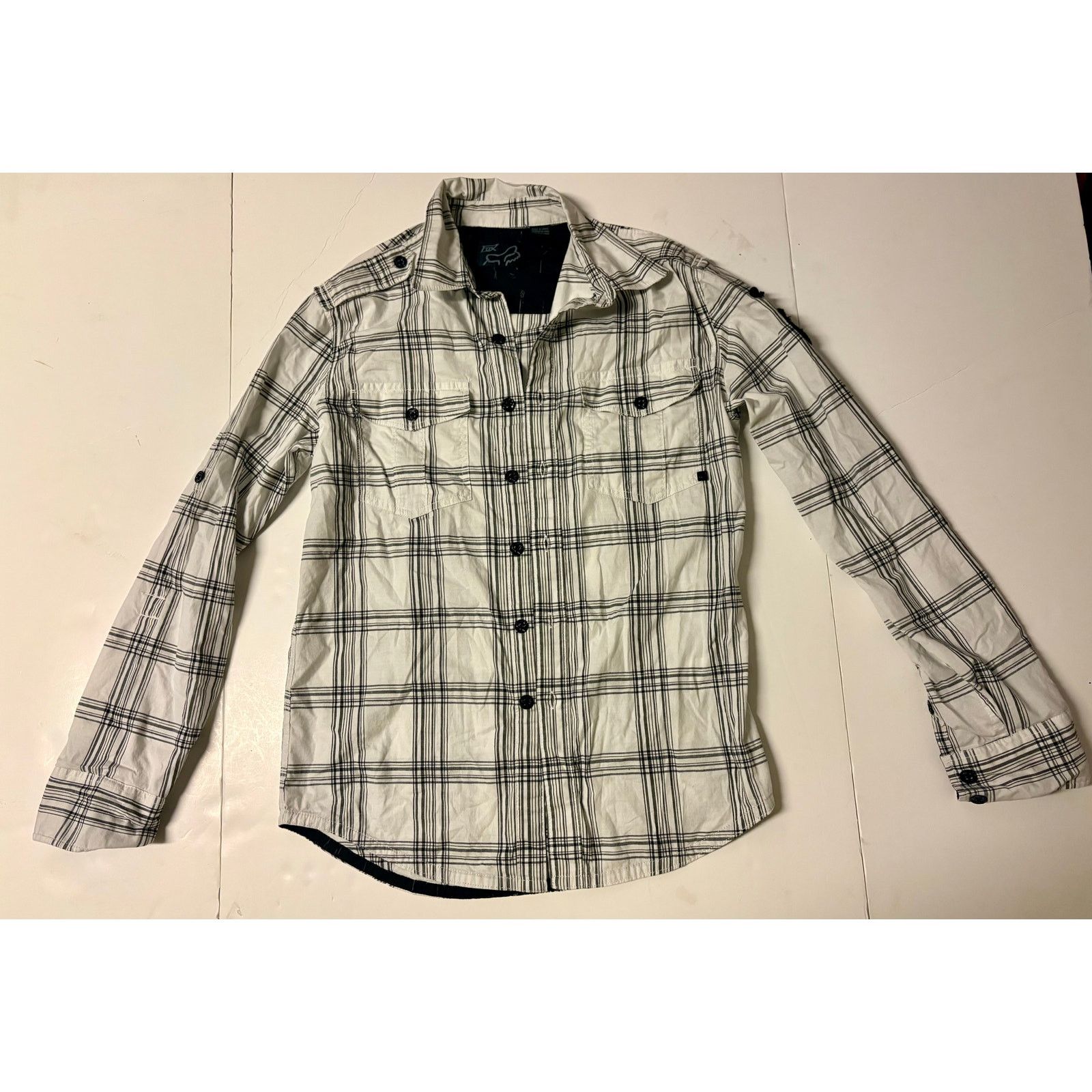 Fox Racing Fox Racing button up shirt white plaid size small Size US S / EU 44-46 / 1 - 1 Thumbnail