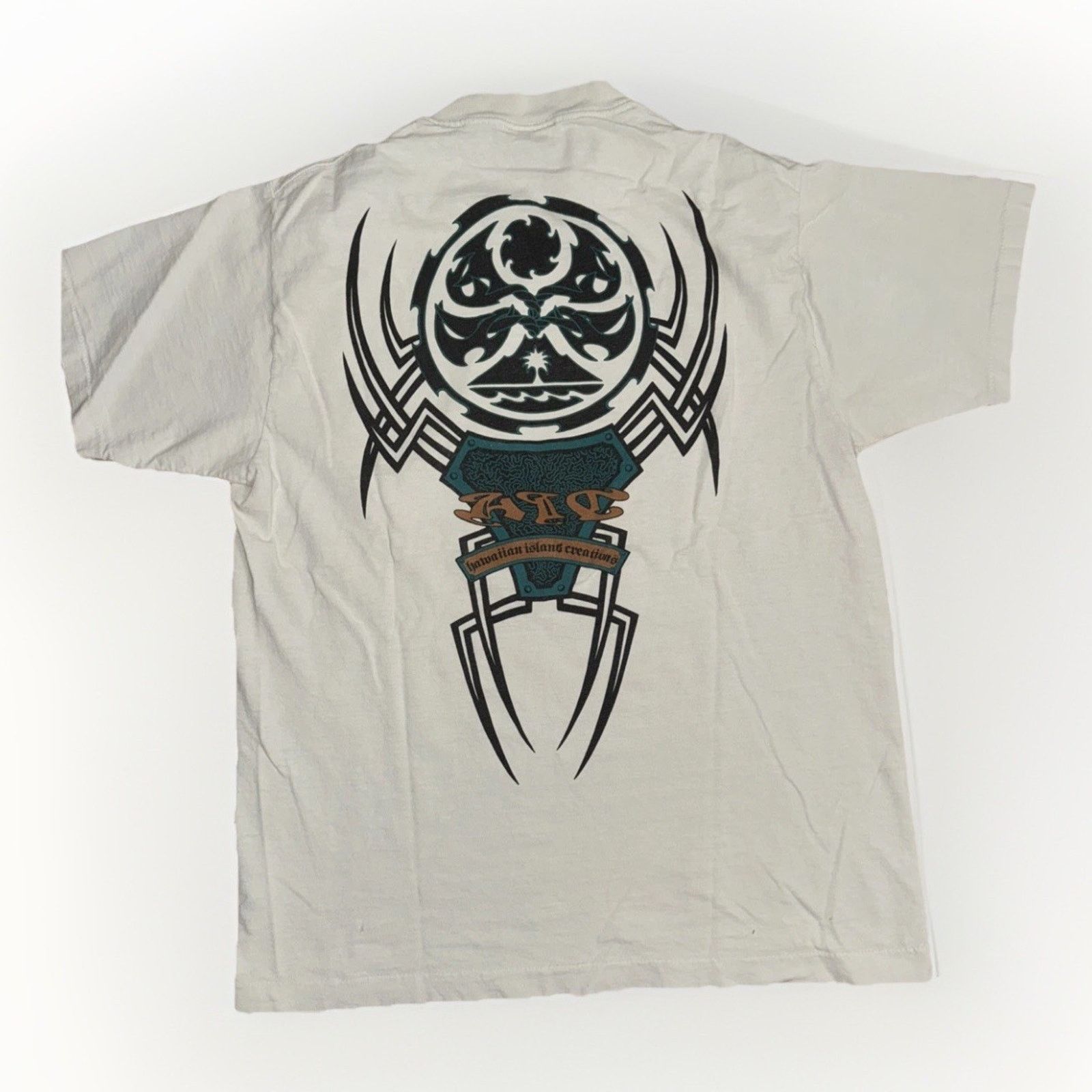 Band Tees × Vintage Hawaiian Island Creations T-Shirt White L Single USA 22x 27 Size US XL / EU 56 / 4 - 8 Thumbnail