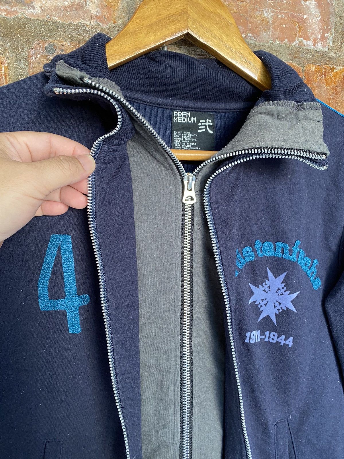 PPFM Vtg PPFM double Zipper Desert Fox World Wars 11 track jacket Size US M / EU 48-50 / 2 - 5 Thumbnail
