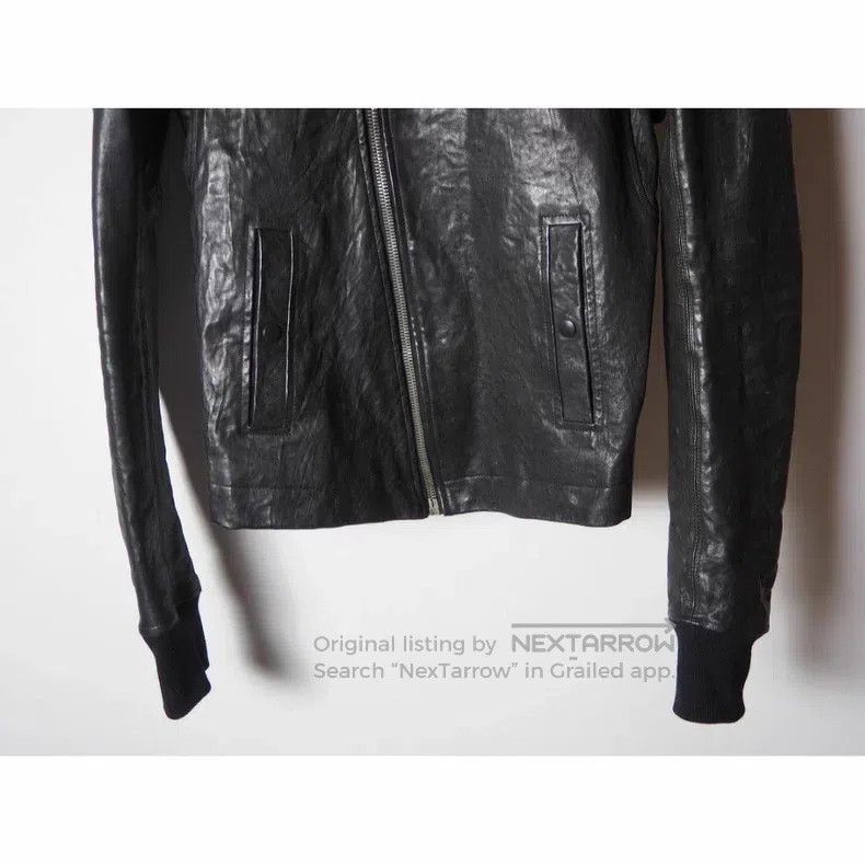 Rick Owens RICK OWENS High Collar Hooded Leather Jacket Size US S / EU 44-46 / 1 - 3 Thumbnail